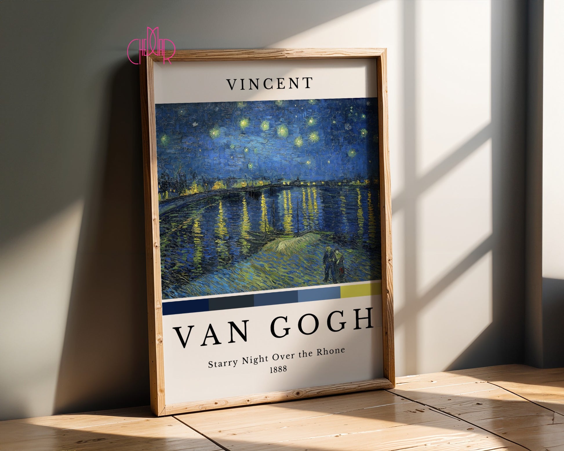 Plakat Vincent Van Gogh Starry Night over the Rhone 1888, Sztuka,