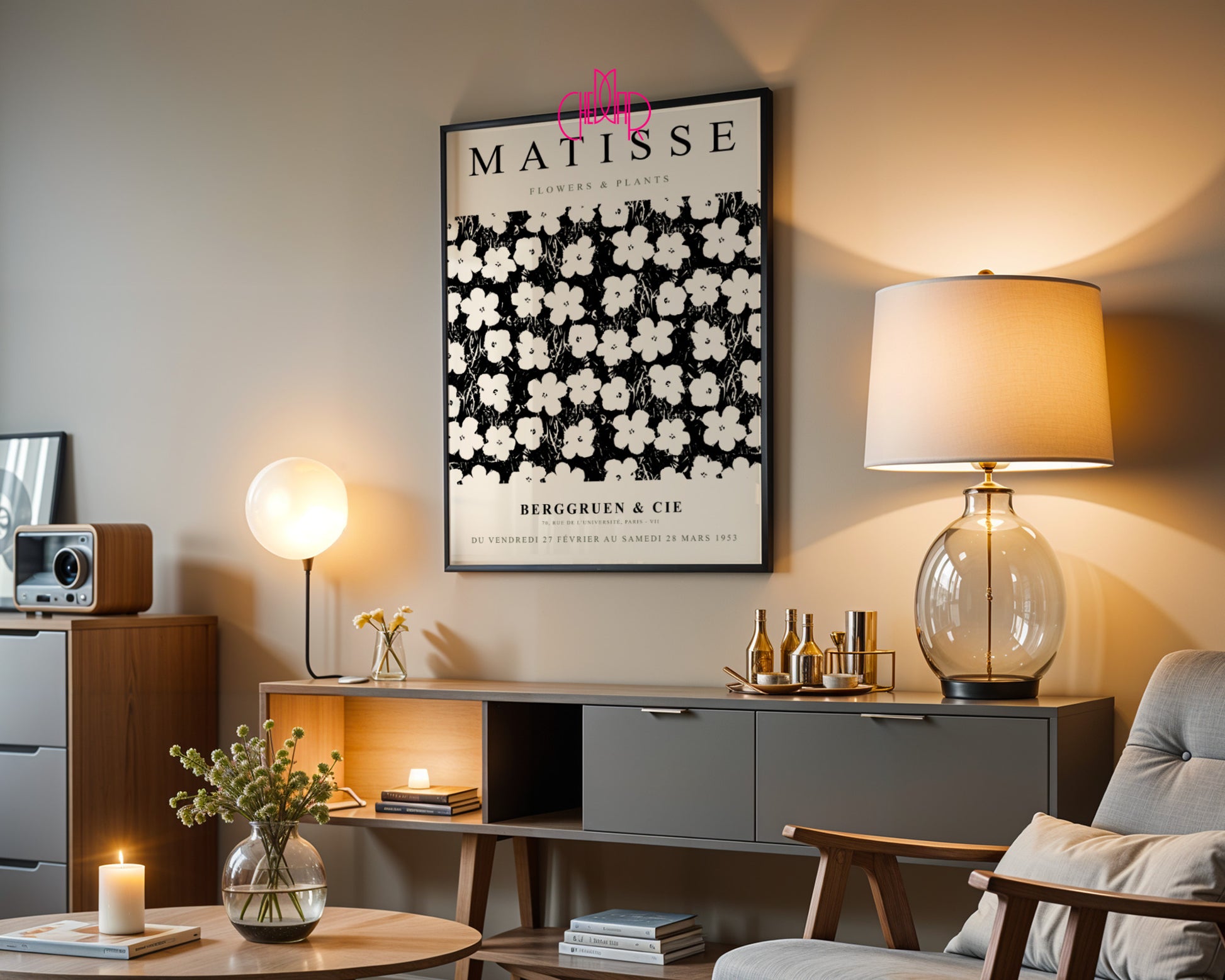 Henri Matisse – Flowers & Plants – Berggruen & Cie Exhibition Poster