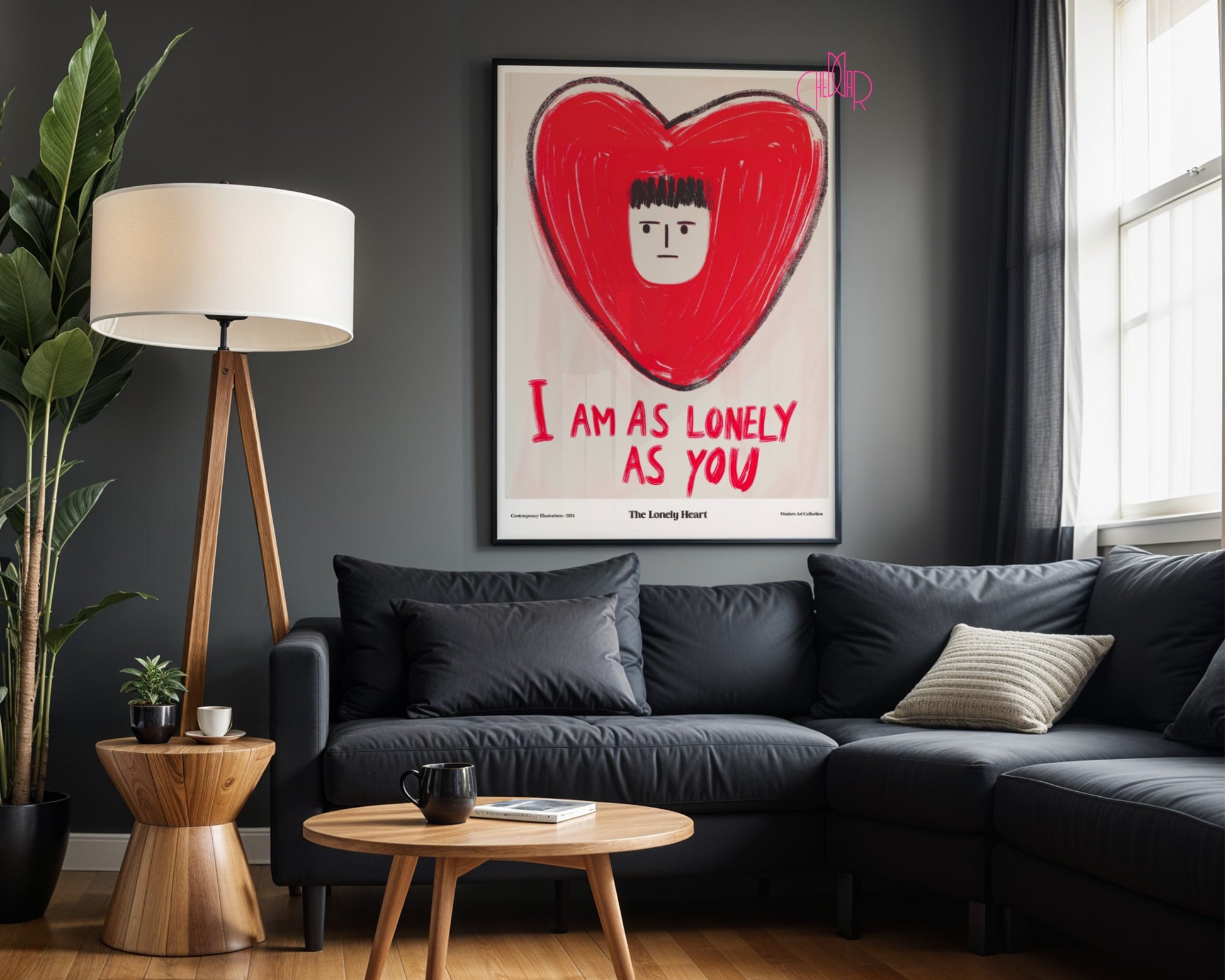 Plakat I Am As Lonely as You, modernizm, sztuka współczesna
