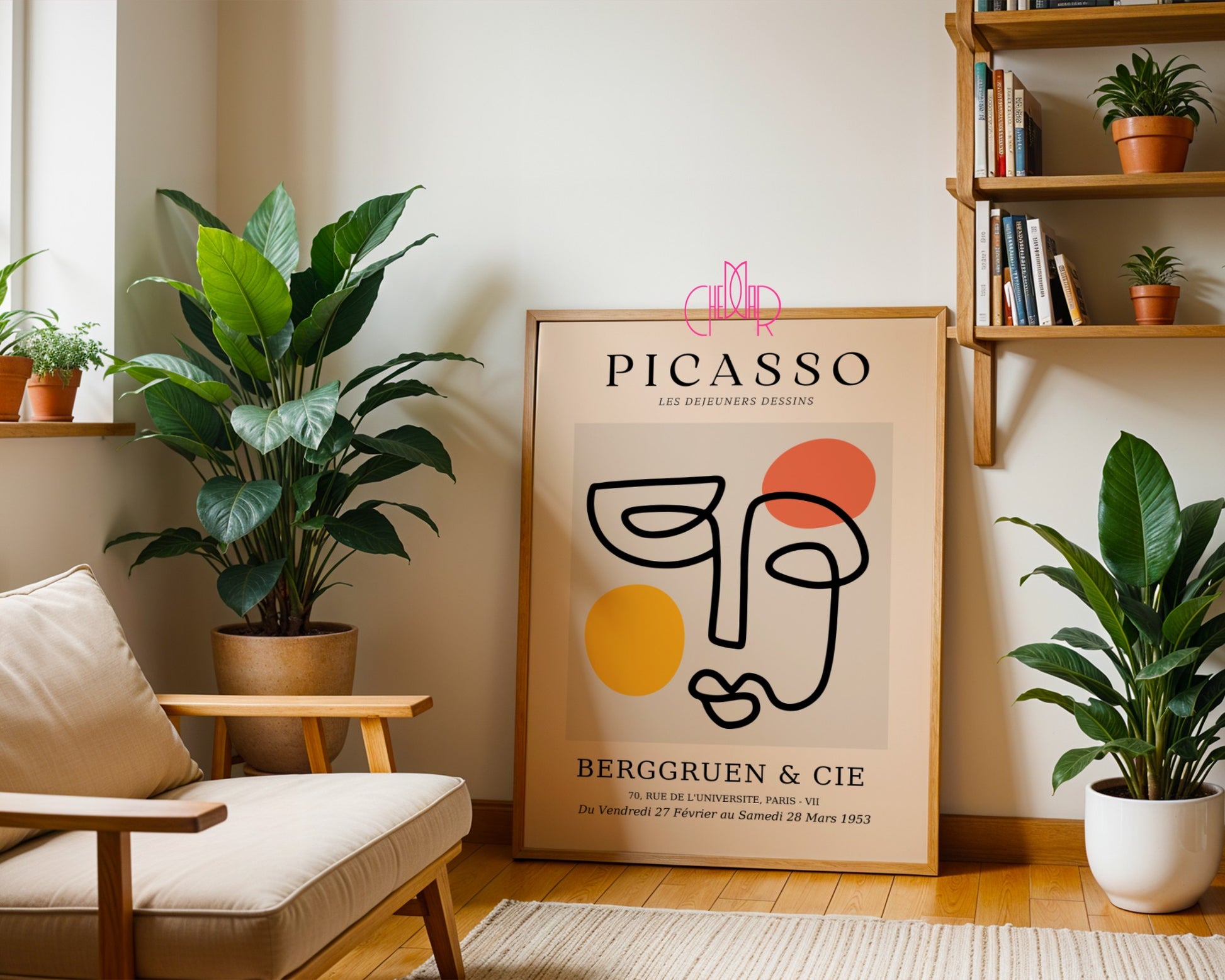 Plakat Pablo Picasso, Twarze, Paryż, sztuka abstrakcyjna 1953