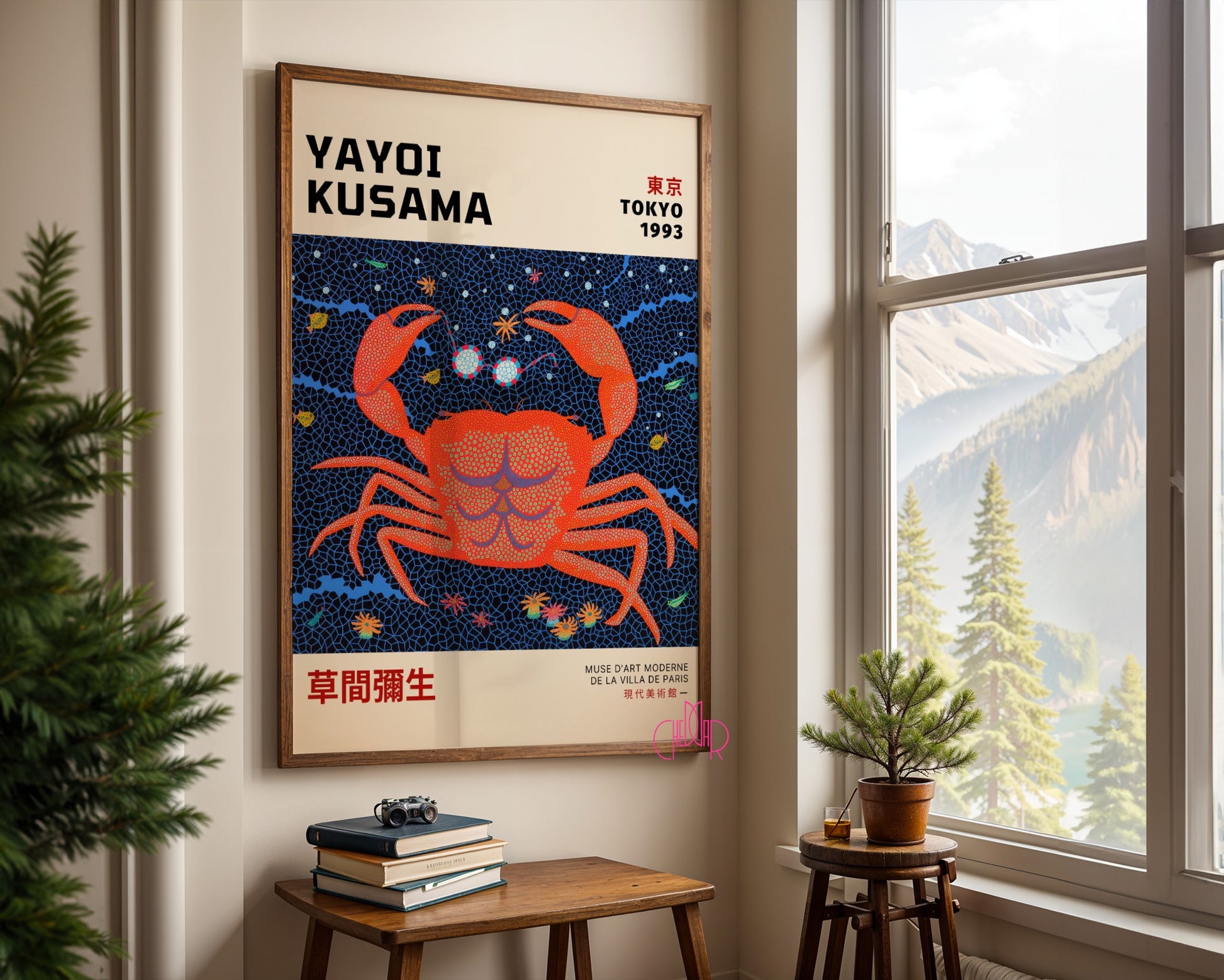 Plakat Yayoi Kusama Krab Japonia Tokyo 1993