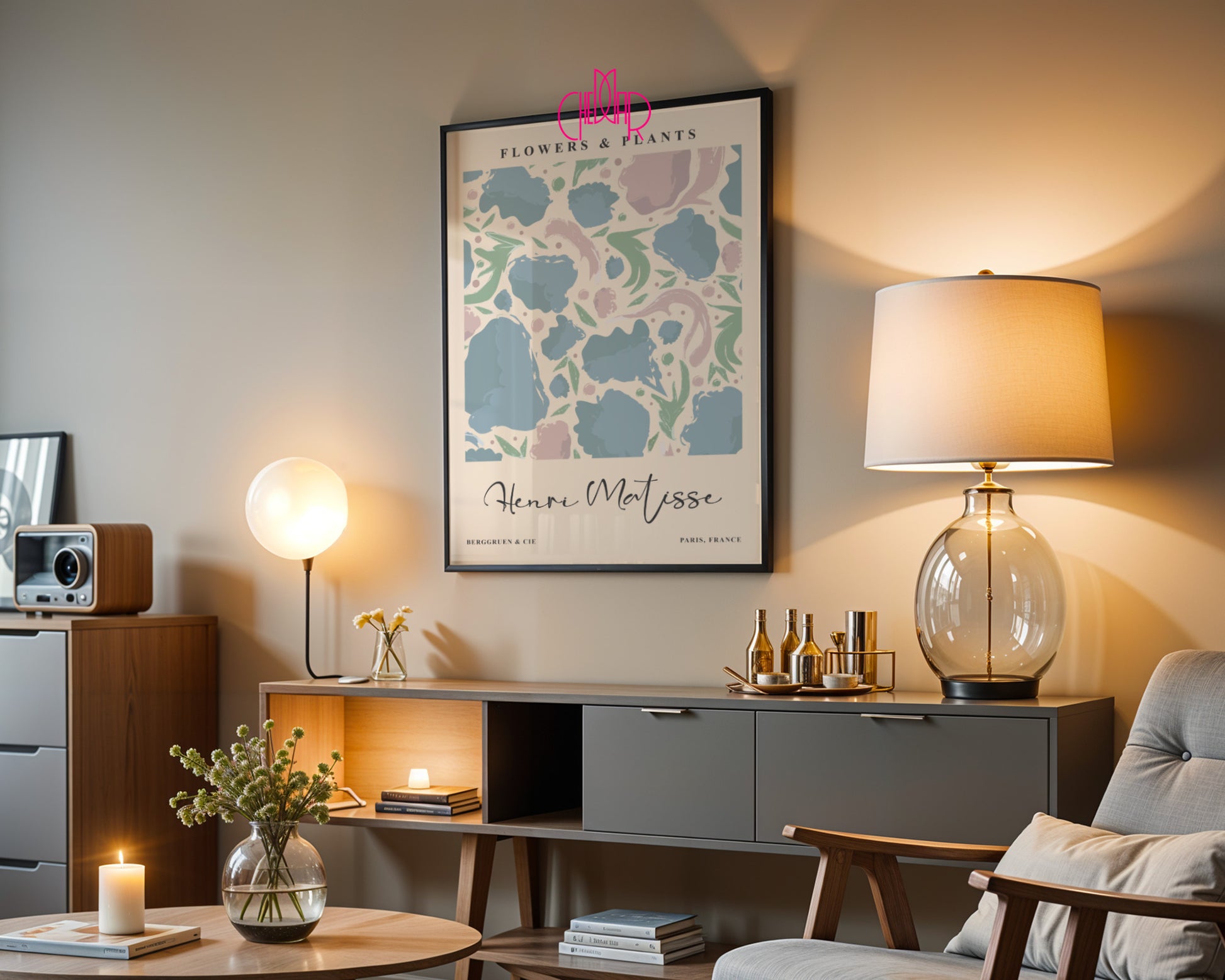 Matisse Flowers & Plants – Pastel Abstract Exhibition Poster