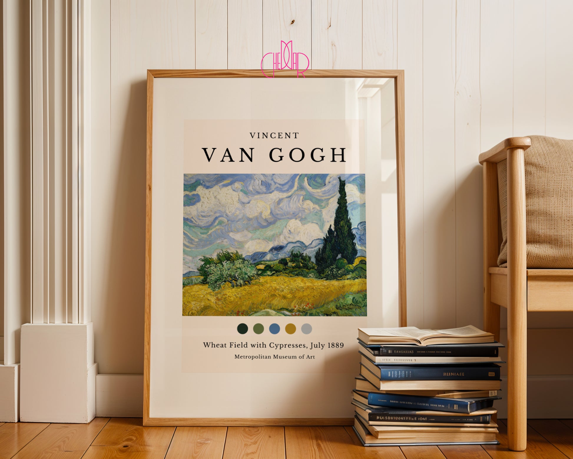 Plakat Vincent Van Gogh Pole pszenicy z Cyprysami, Nowy York