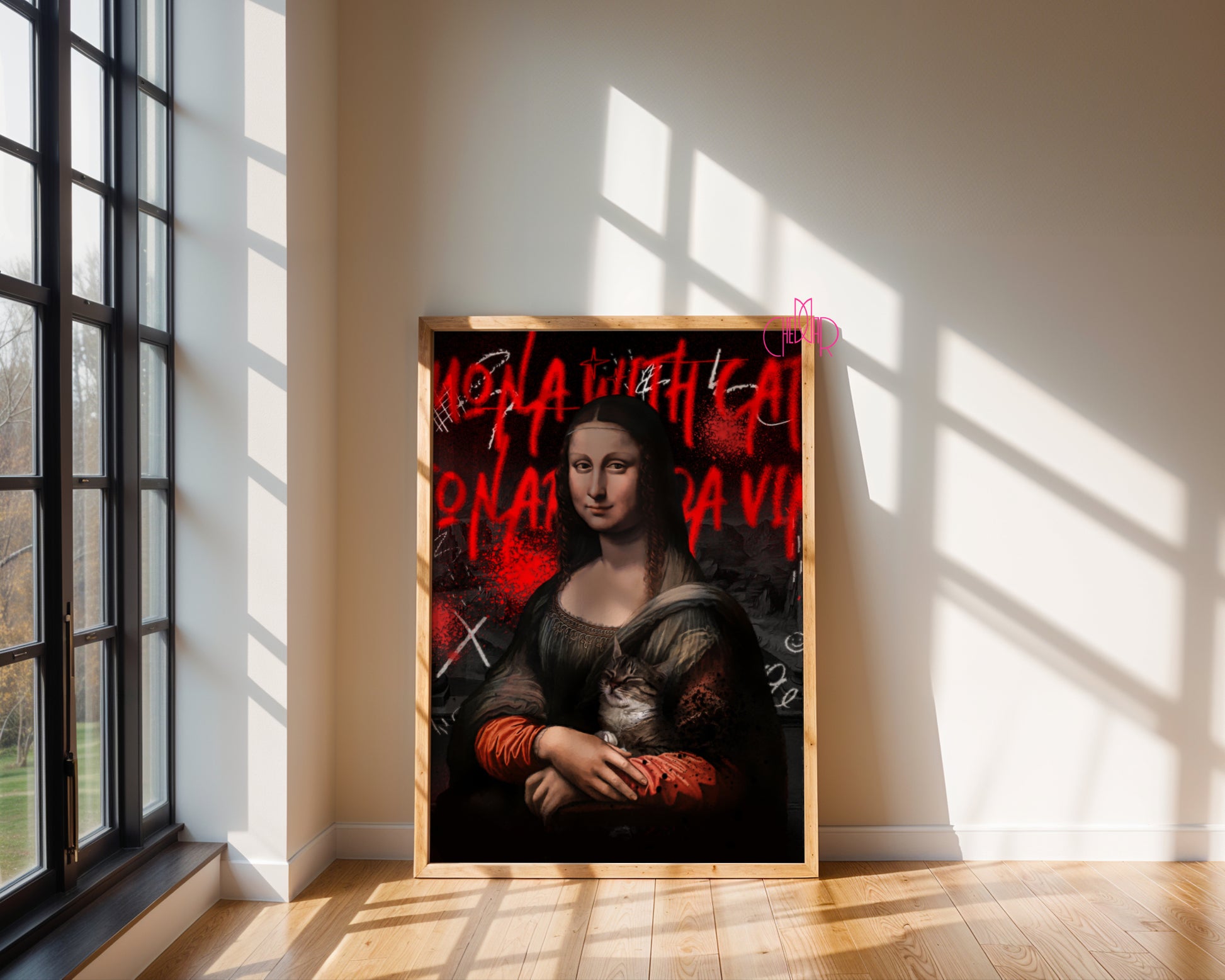 Mona Lisa with Cat – Urban Renaissance