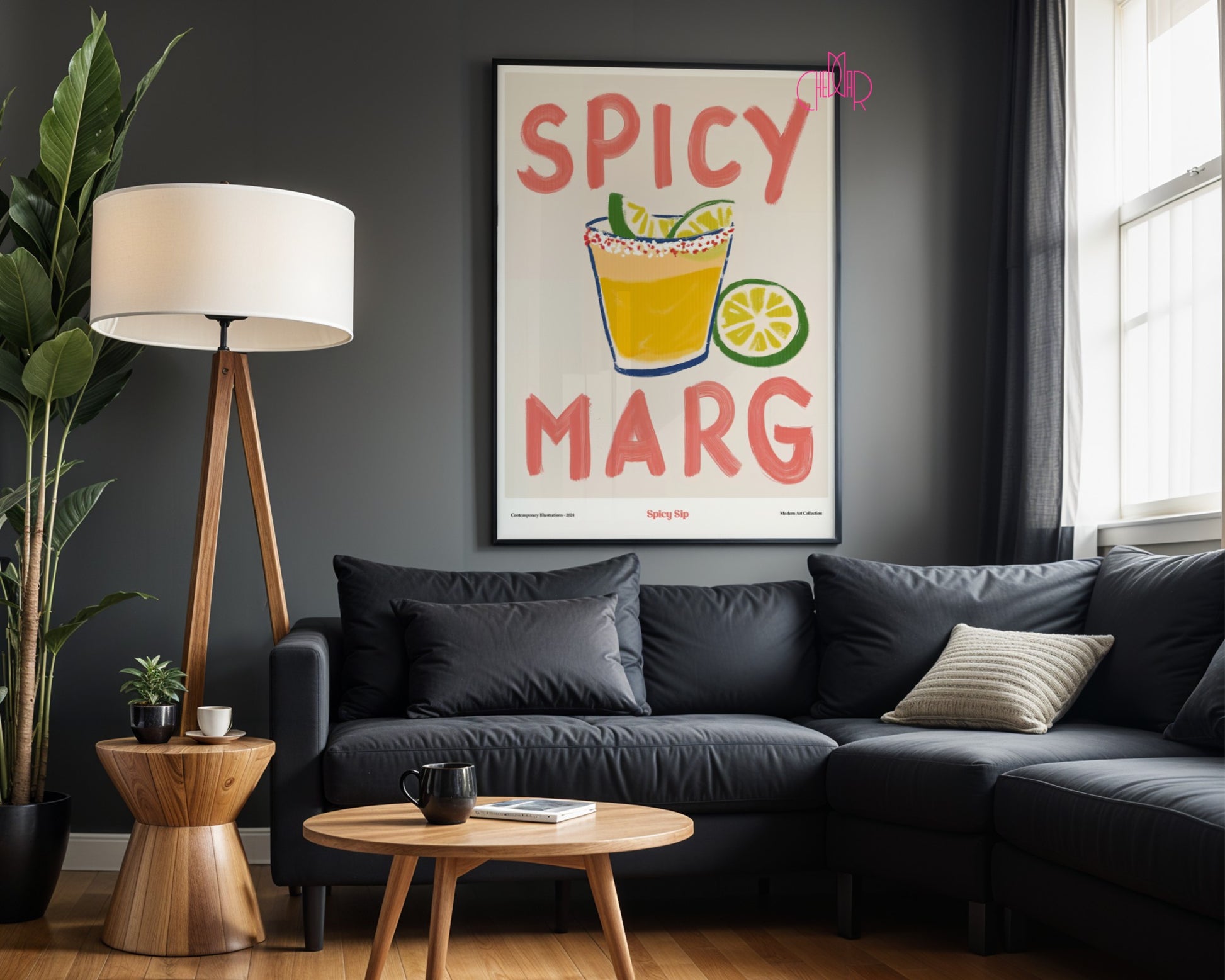 Plakat Spicy Marg, Spicy Sip, modernizm, sztuka współczesna