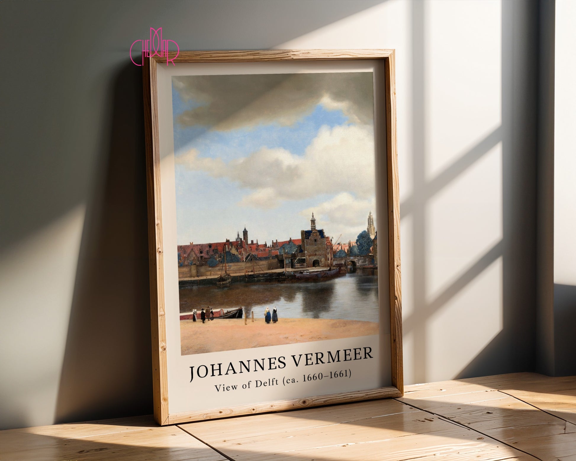 Plakat Johannes Vermeer Widok na Delft, miasto, zatoka, Vintage
