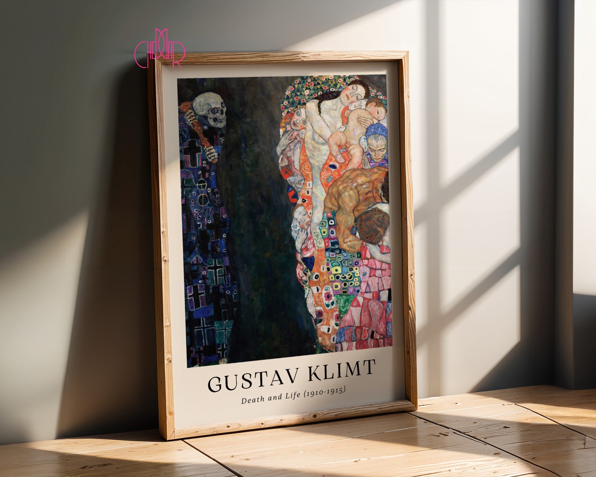 Plakat Gustaw Klimt śmierć i życie, sztuka współczesna