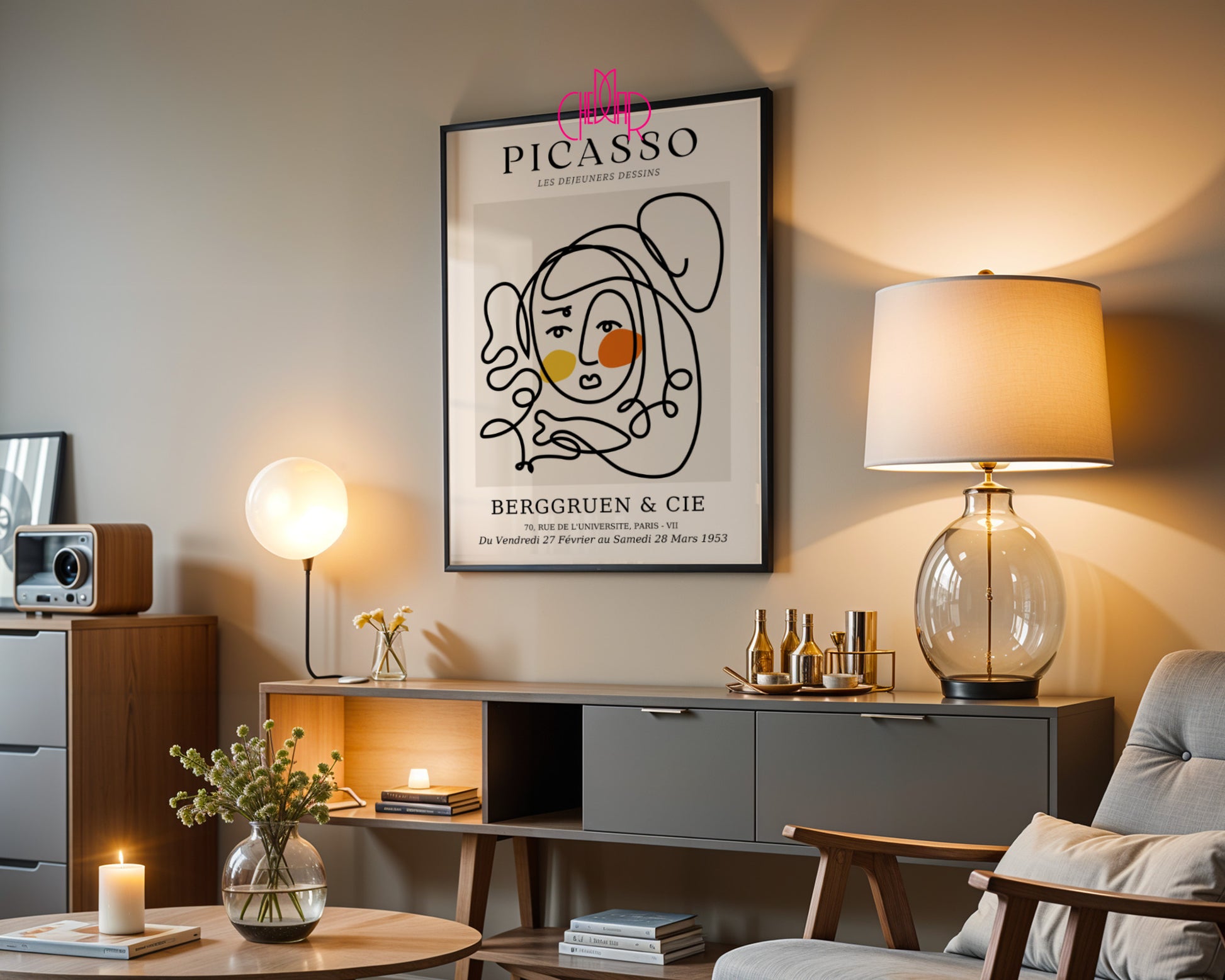 Pablo Picasso – Berggruen & Cie Abstract Portrait Sketch