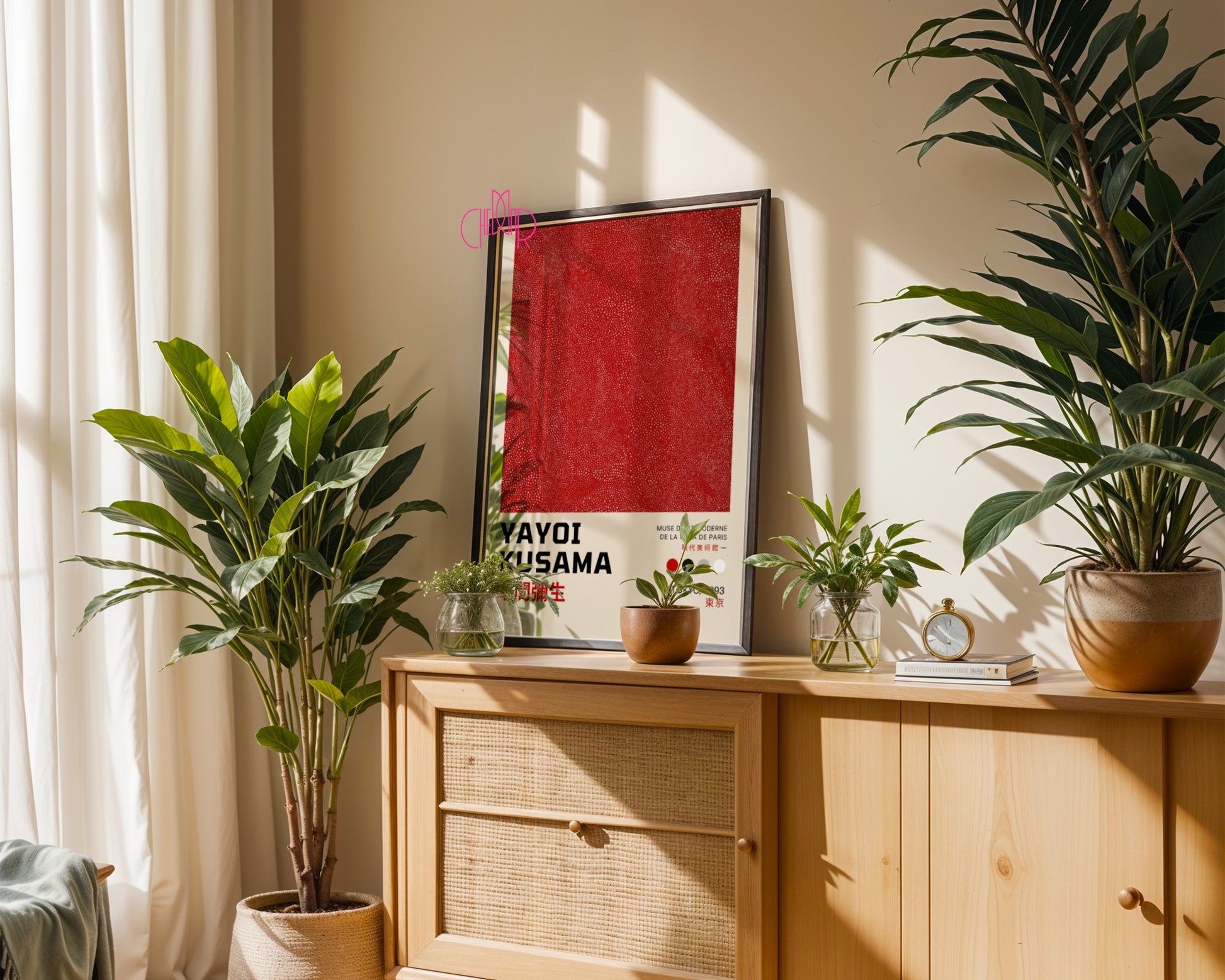 Plakat Yayoi Kusama Red Polka Dots, Tokyo, Japonia, Muzeum w Paryżu