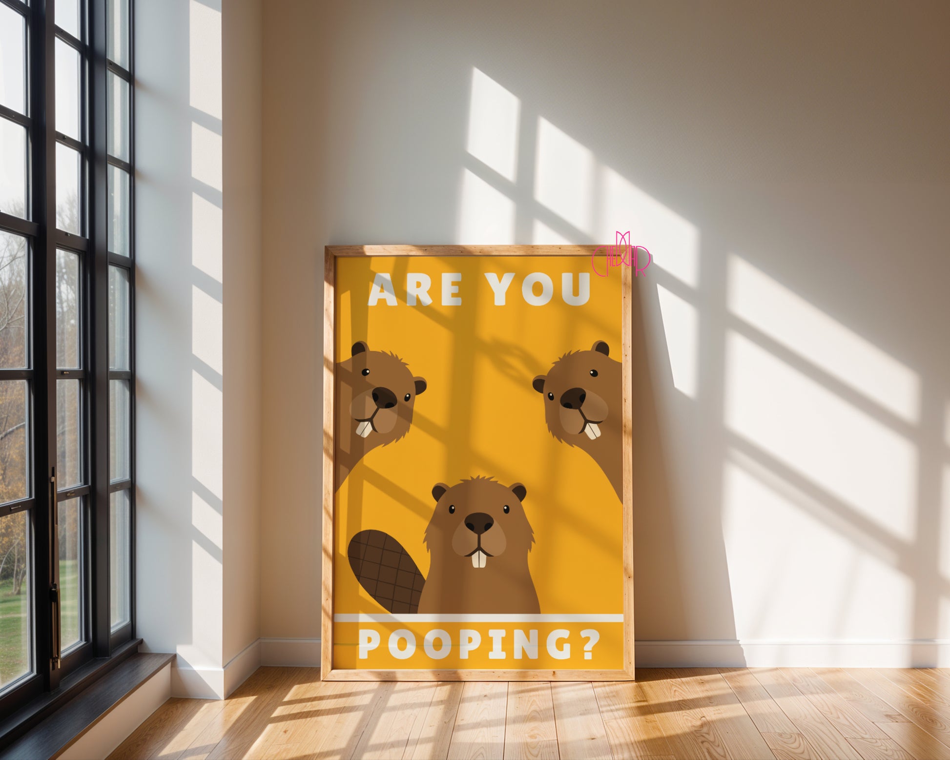 Zabawny plakat "Are You Pooping?" z Bobrami