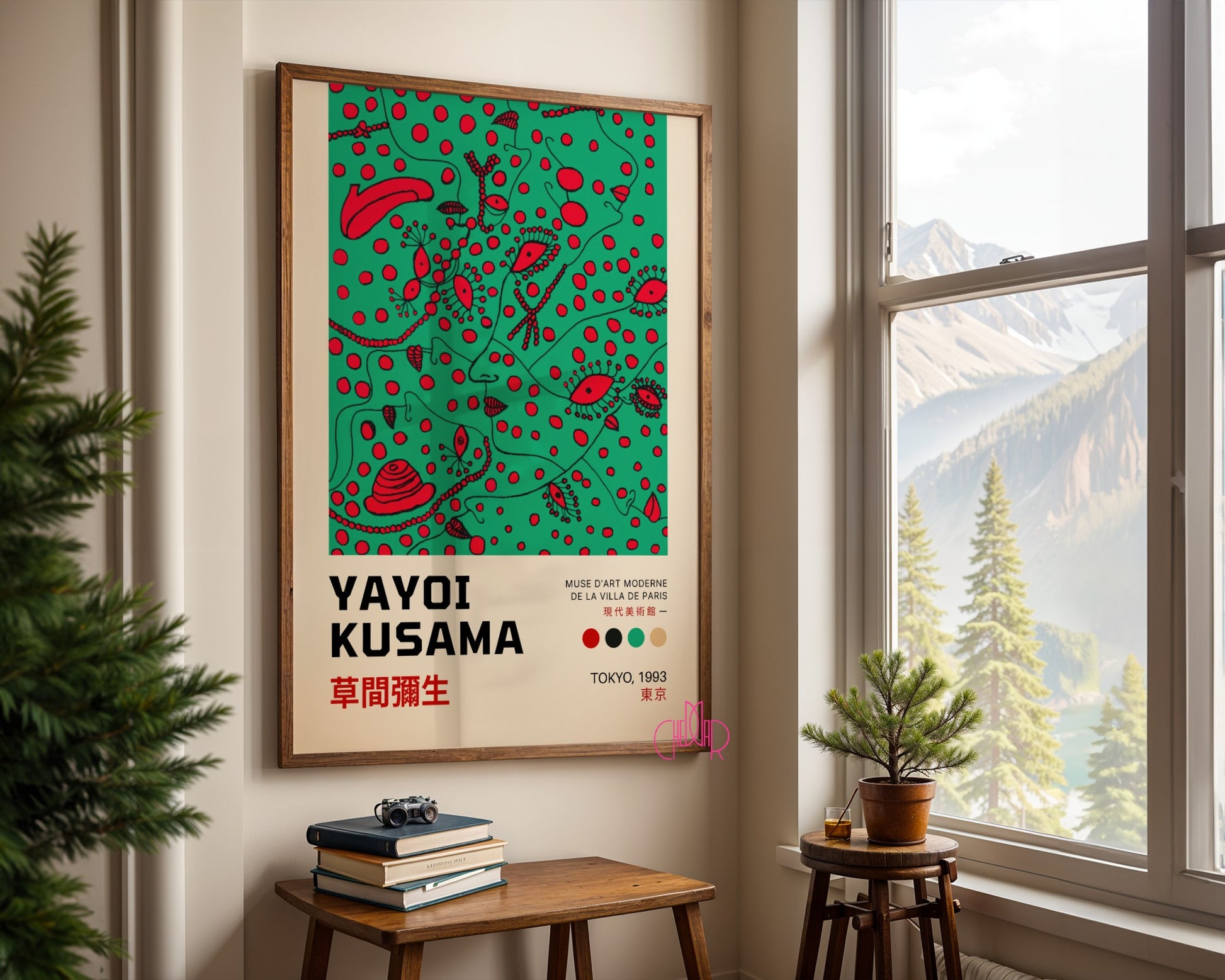 Plakat Yayoi Kusama, Kobieta z zielonymi oczami, Japonia, Tokyo