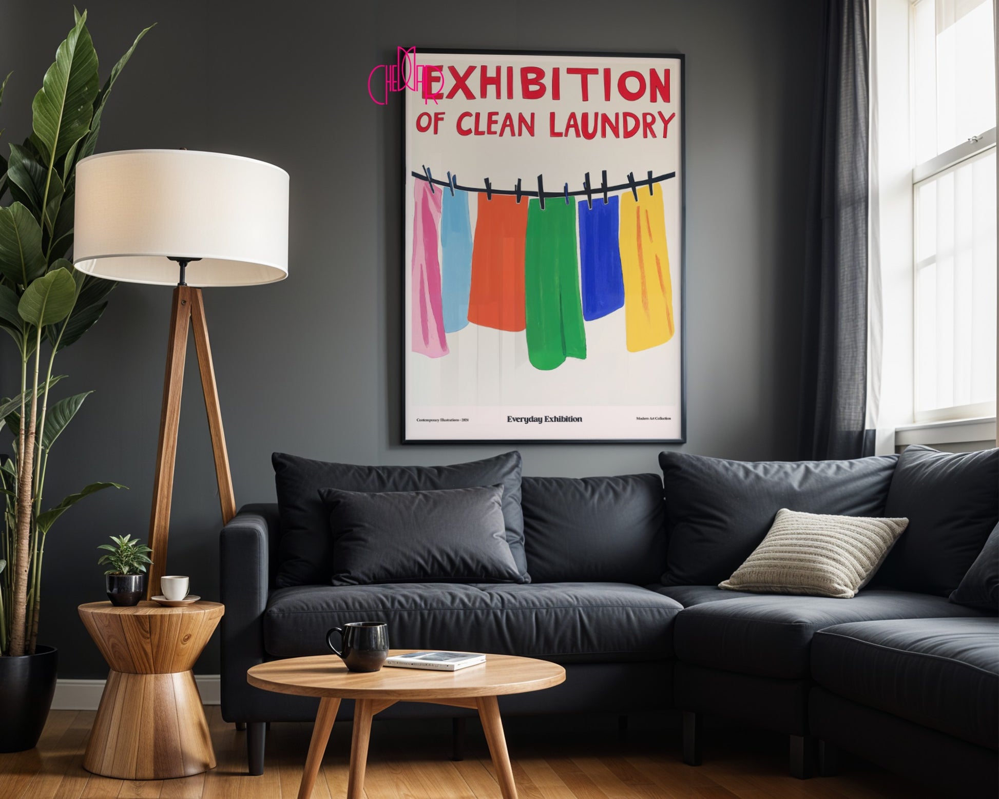 Plakat Wystawa Czystego Prania, sztuka współczesna, modernizm