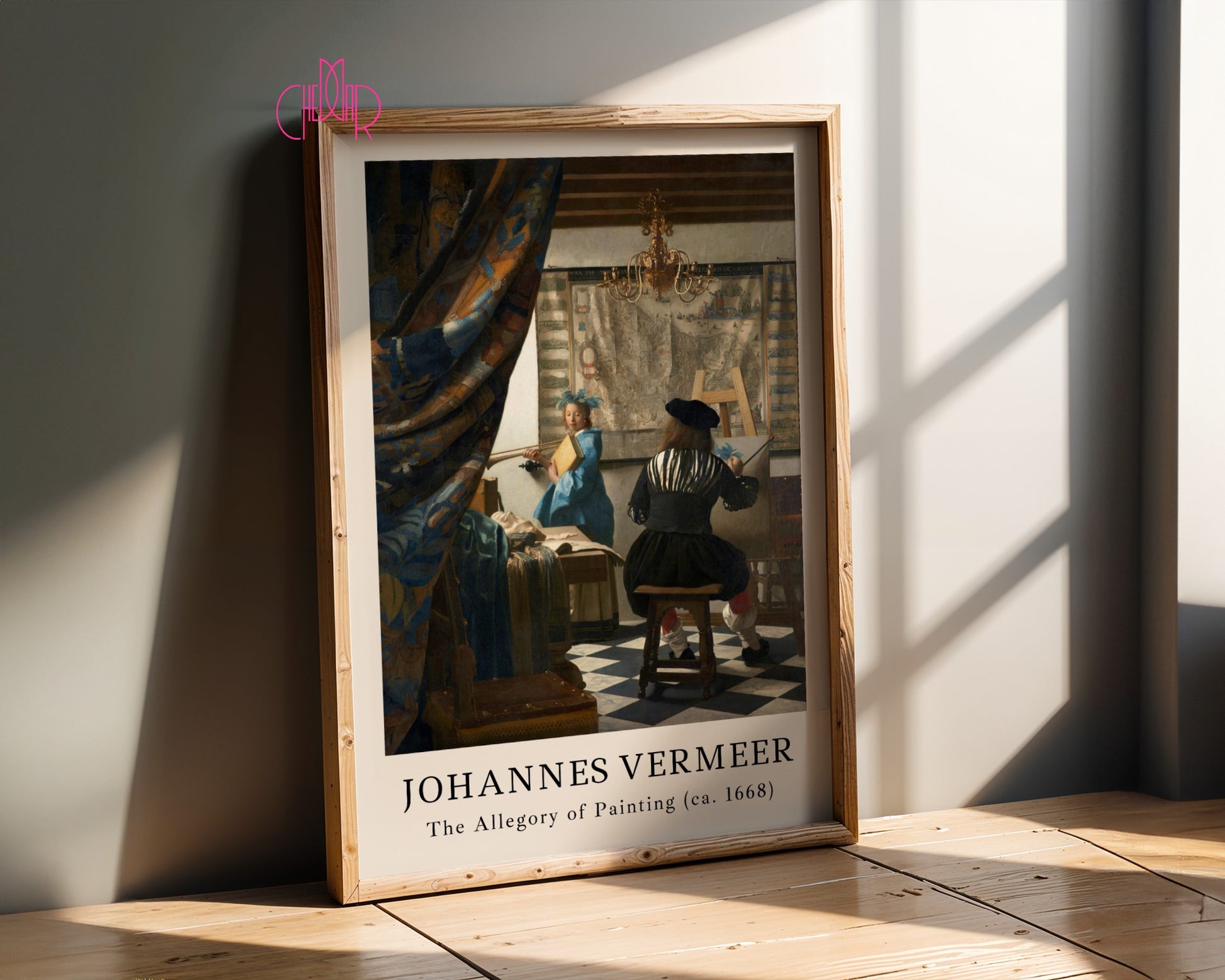 Plakat Johannes Vermeer Alegoria malarstwa, sztuka, malarstwo Vintage