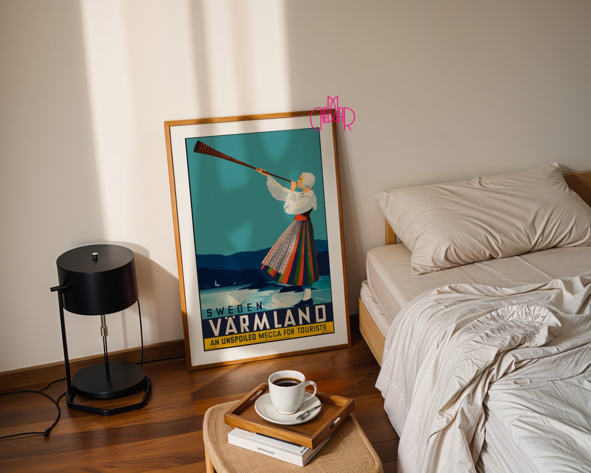 Plakat „Sweden – Värmland” – Szwecja, Vintage/Retro