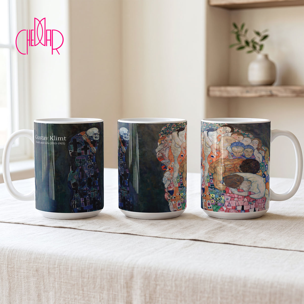 Gustav Klimt Death and Life - Kubek Ceramiczny | CheddarArt