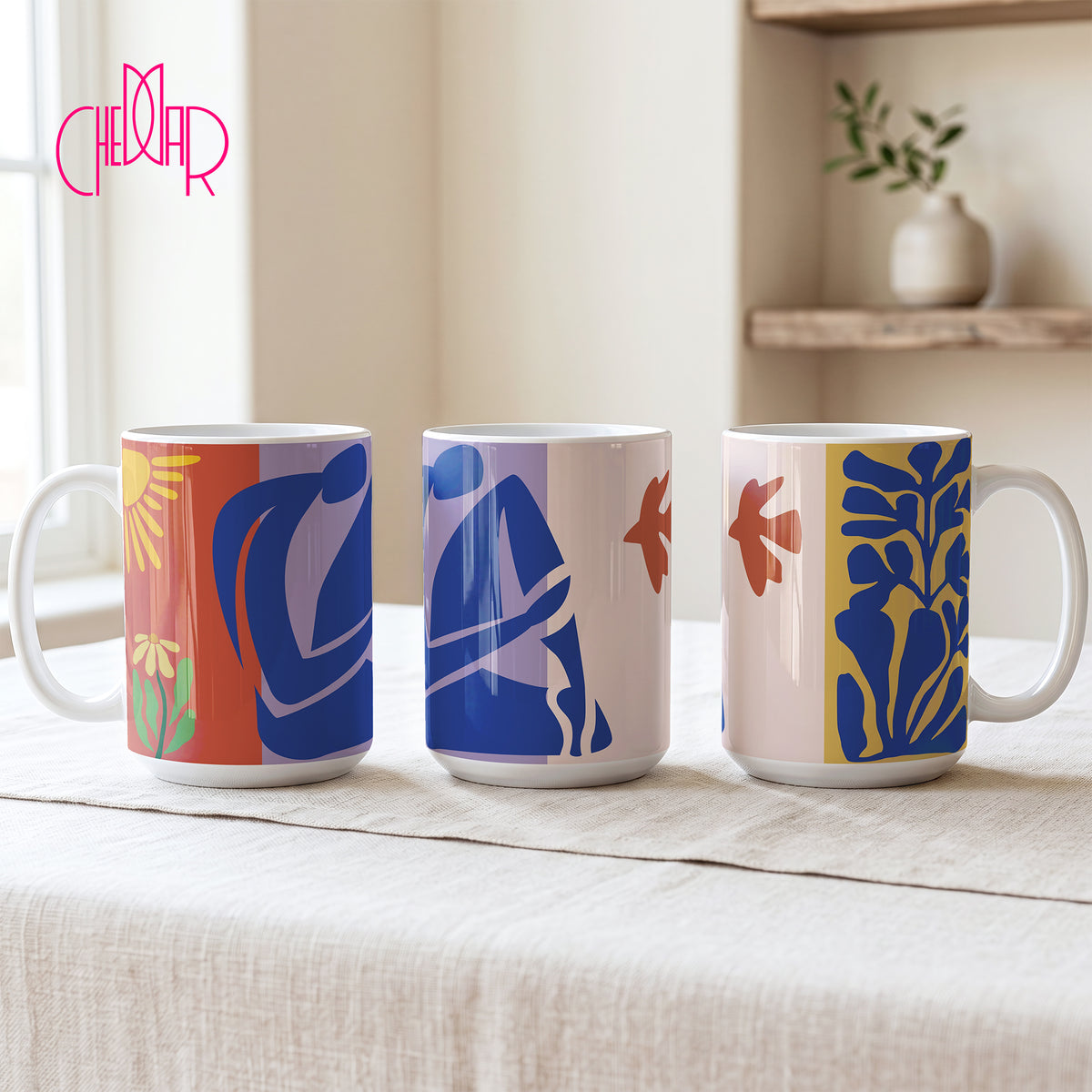 Henri Matisse Cut-Outs Motywy - Kubek Ceramiczny | CheddarArt