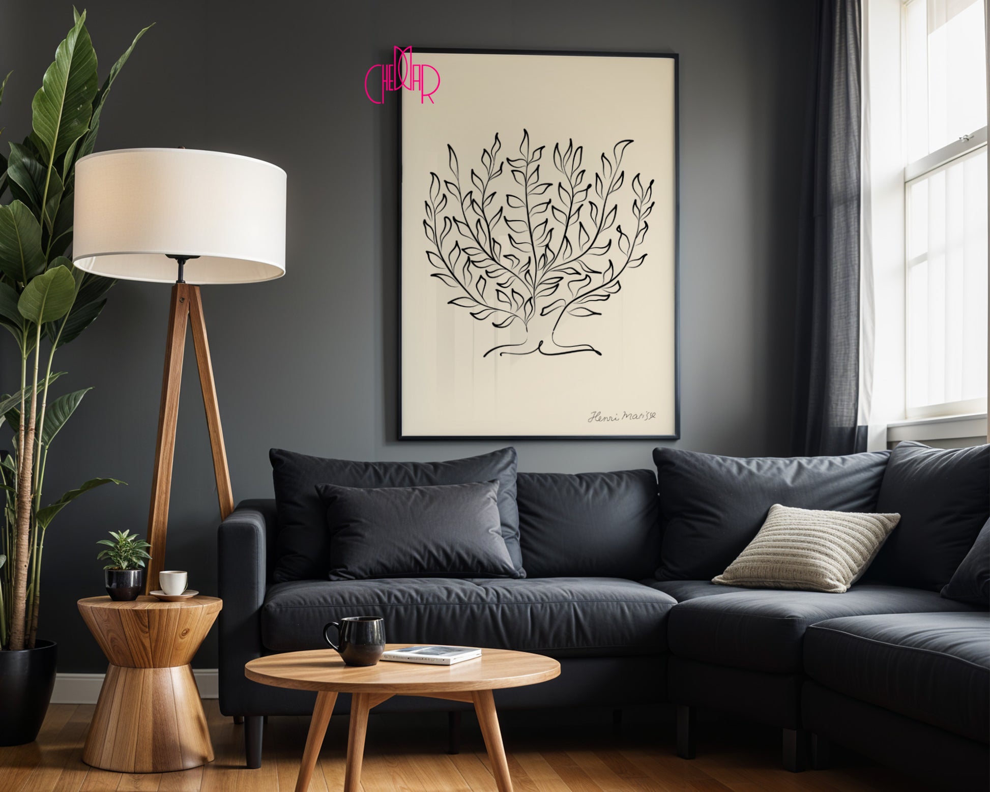 Henri Matisse – Mediterranean Tree: Minimalist Line Art