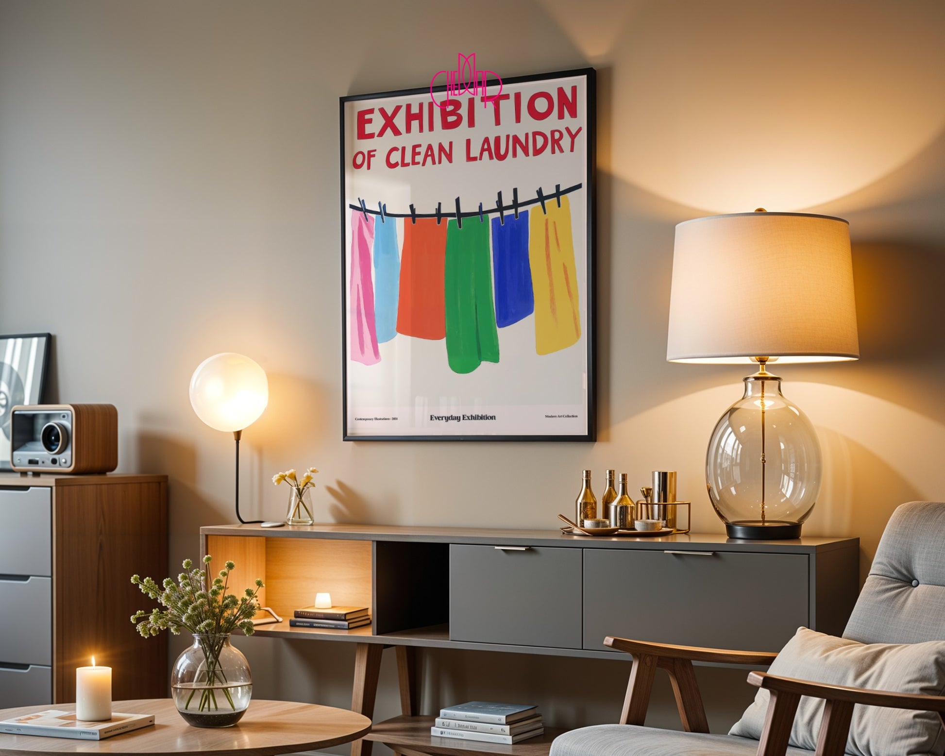 Plakat Wystawa Czystego Prania, sztuka współczesna, modernizm