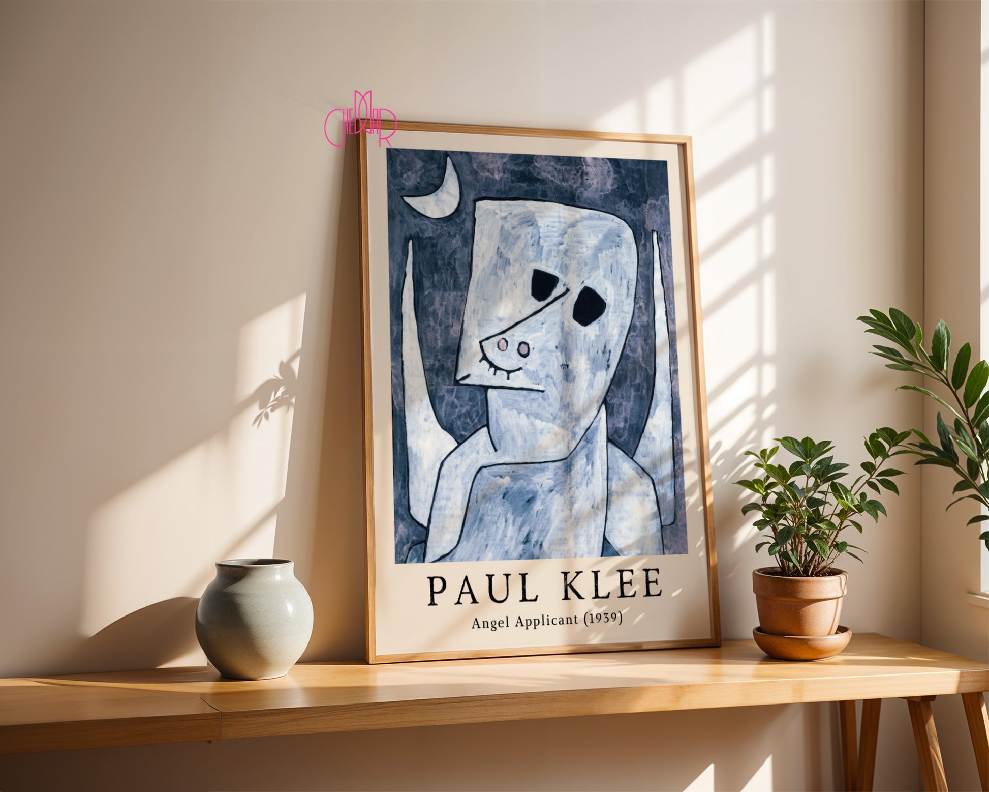 Plakat Paul Klee Angel Applicant 1939, kubizm, abstrakcja, sztuka,