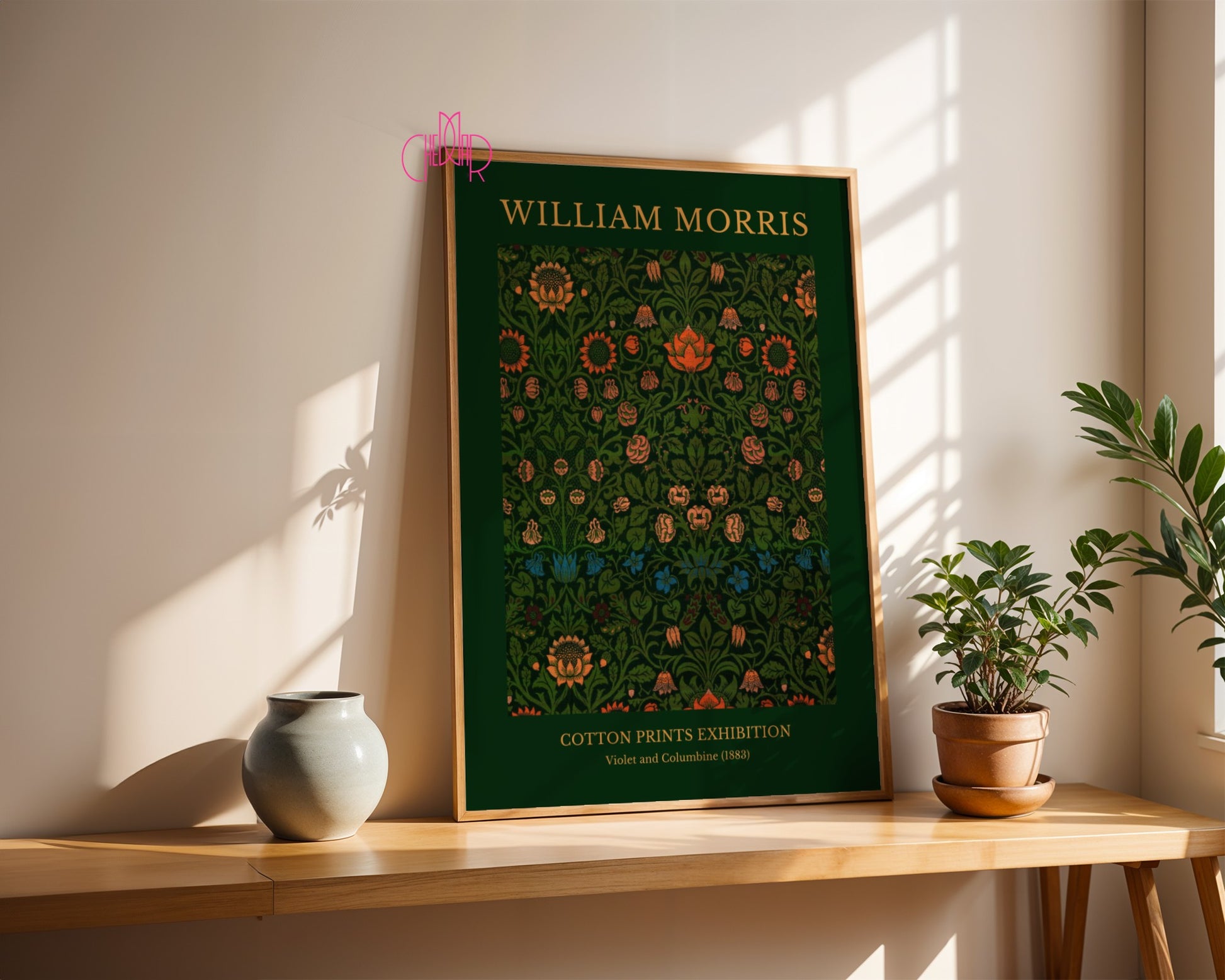 Plakat William Morris – Cotton Prints Exhibition, Violet and Columbine 1883