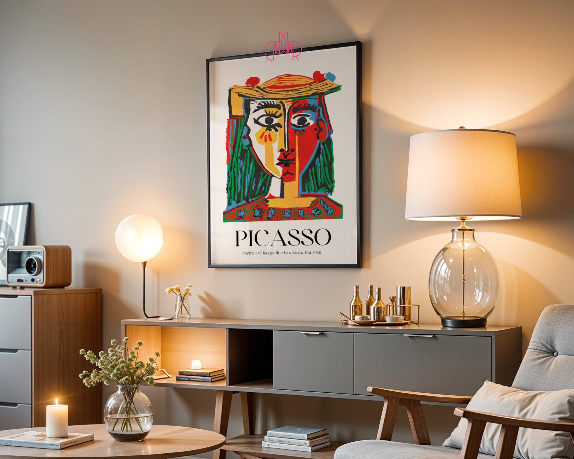 Picasso – Portrait of Jacqueline in a Straw Hat (1962) | Plakat Galeryjny Fauve