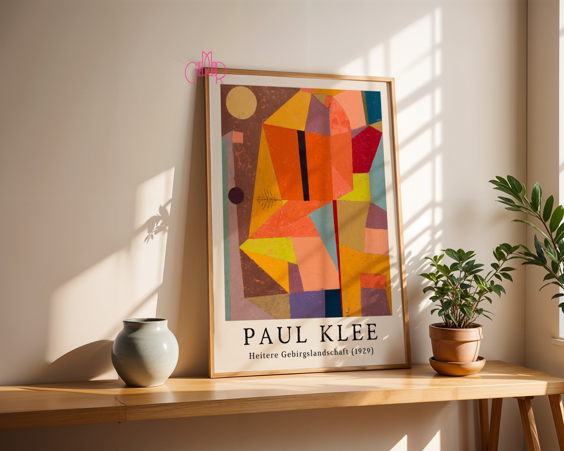 Plakat Paul Klee Heitere Gebirgslandschaft 1929, kubizm, abstrakcja