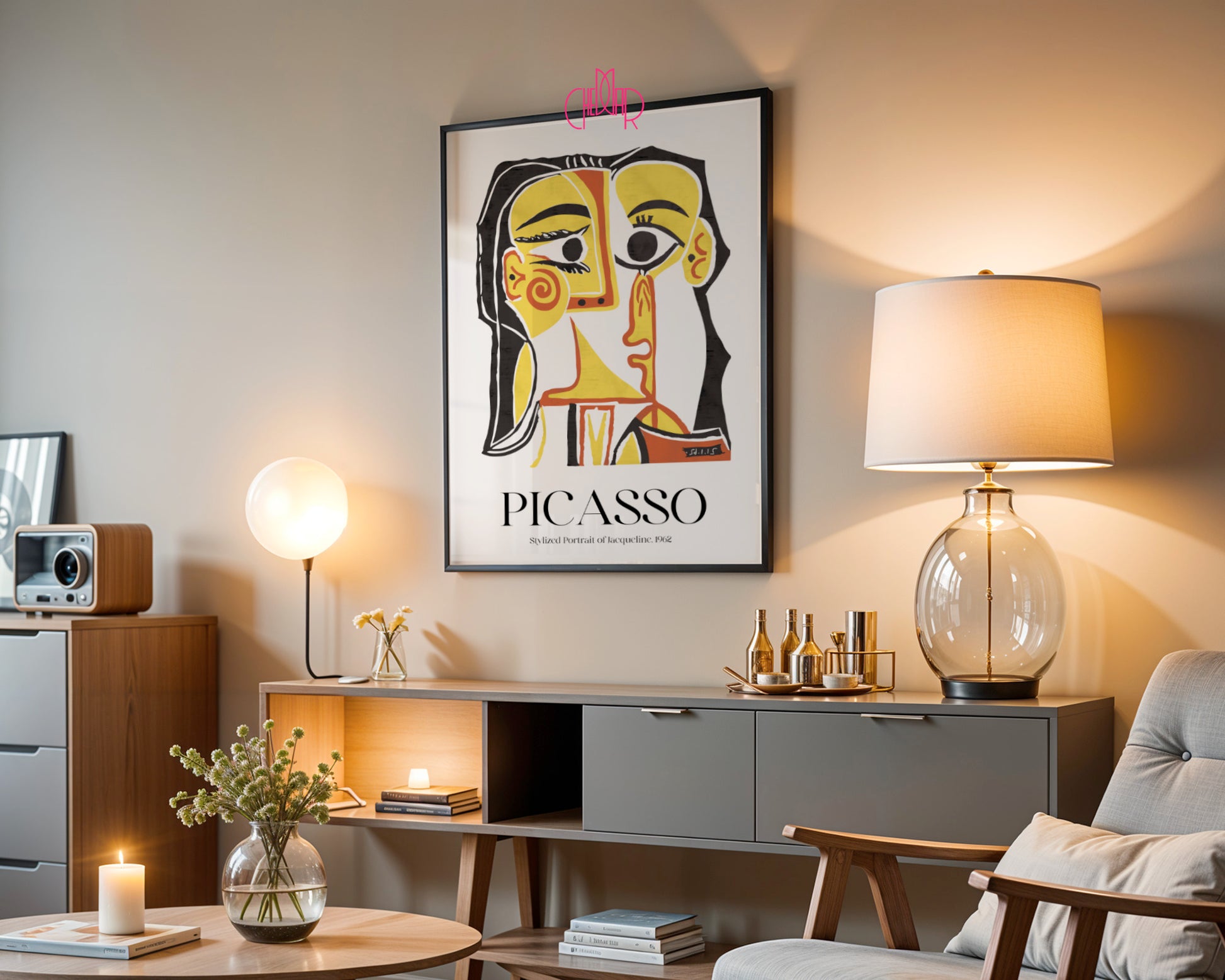 Picasso – Stylized Portrait of Jacqueline 1962 | Plakat Galeryjny Cubist