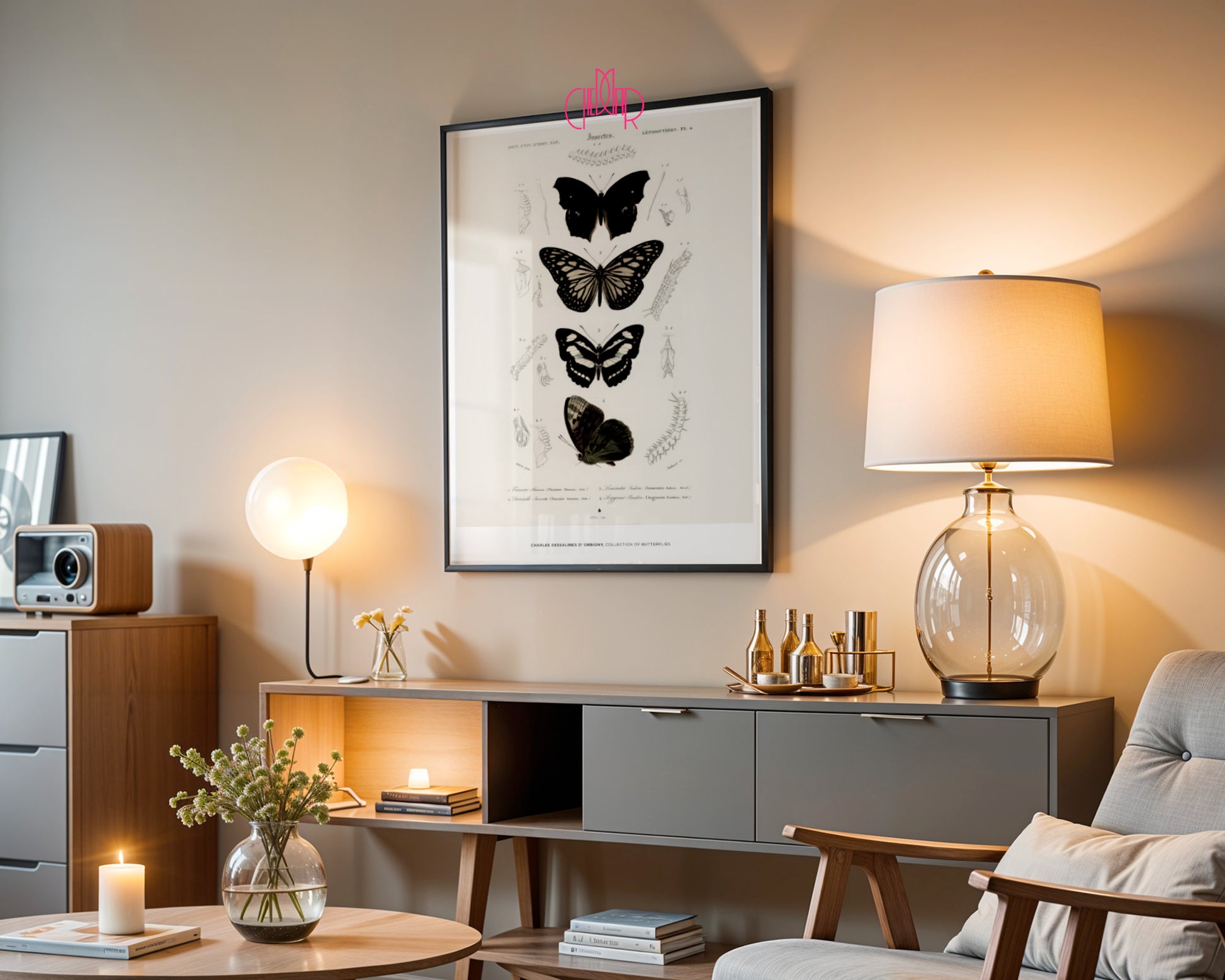 Zabytkowy Plakat Entomologiczny – Kolekcja Motyli Charles d’Orbigny (1849)