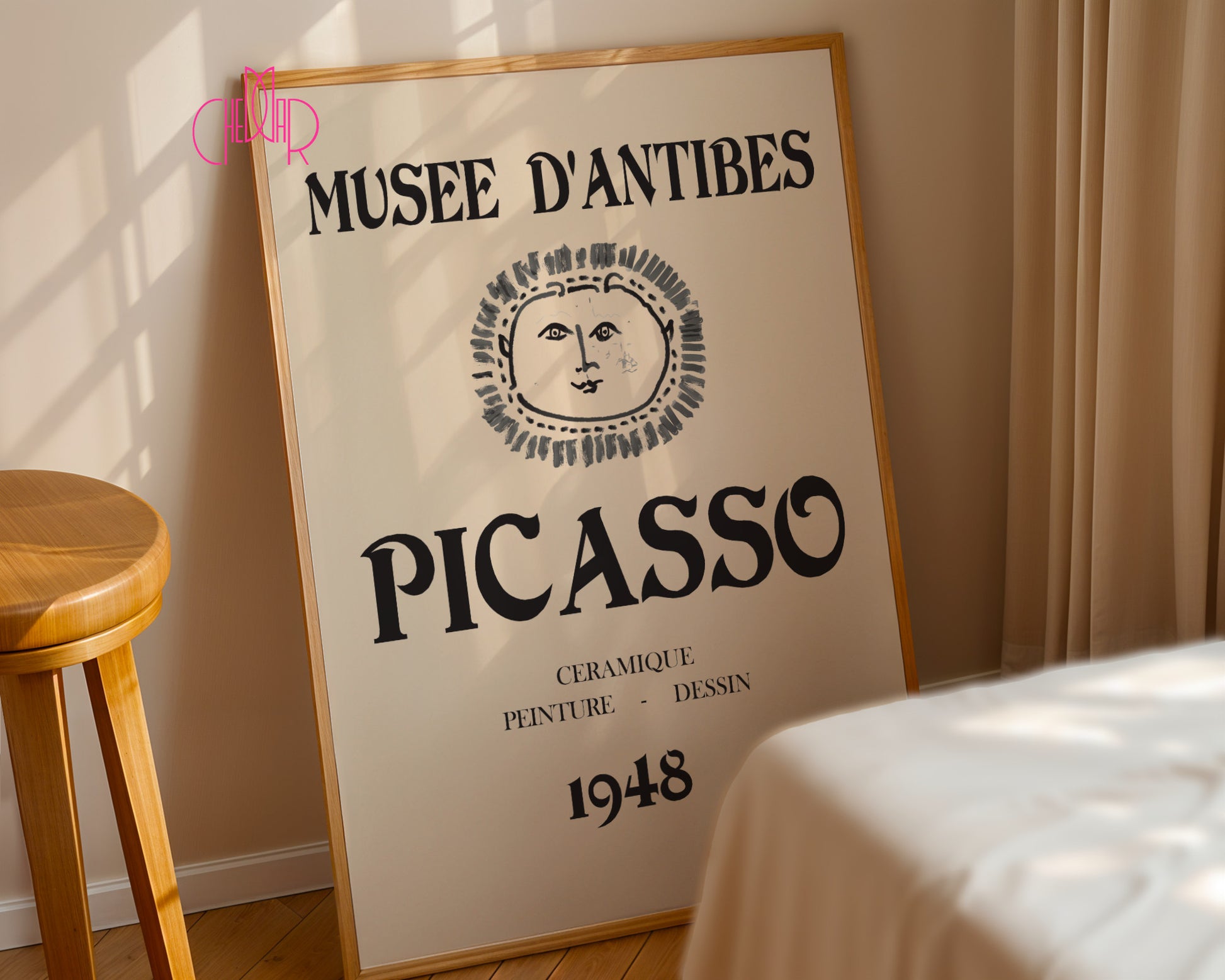 Pablo Picasso – Musée d'Antibes 1948 Ceramic Sun Exhibition Poster