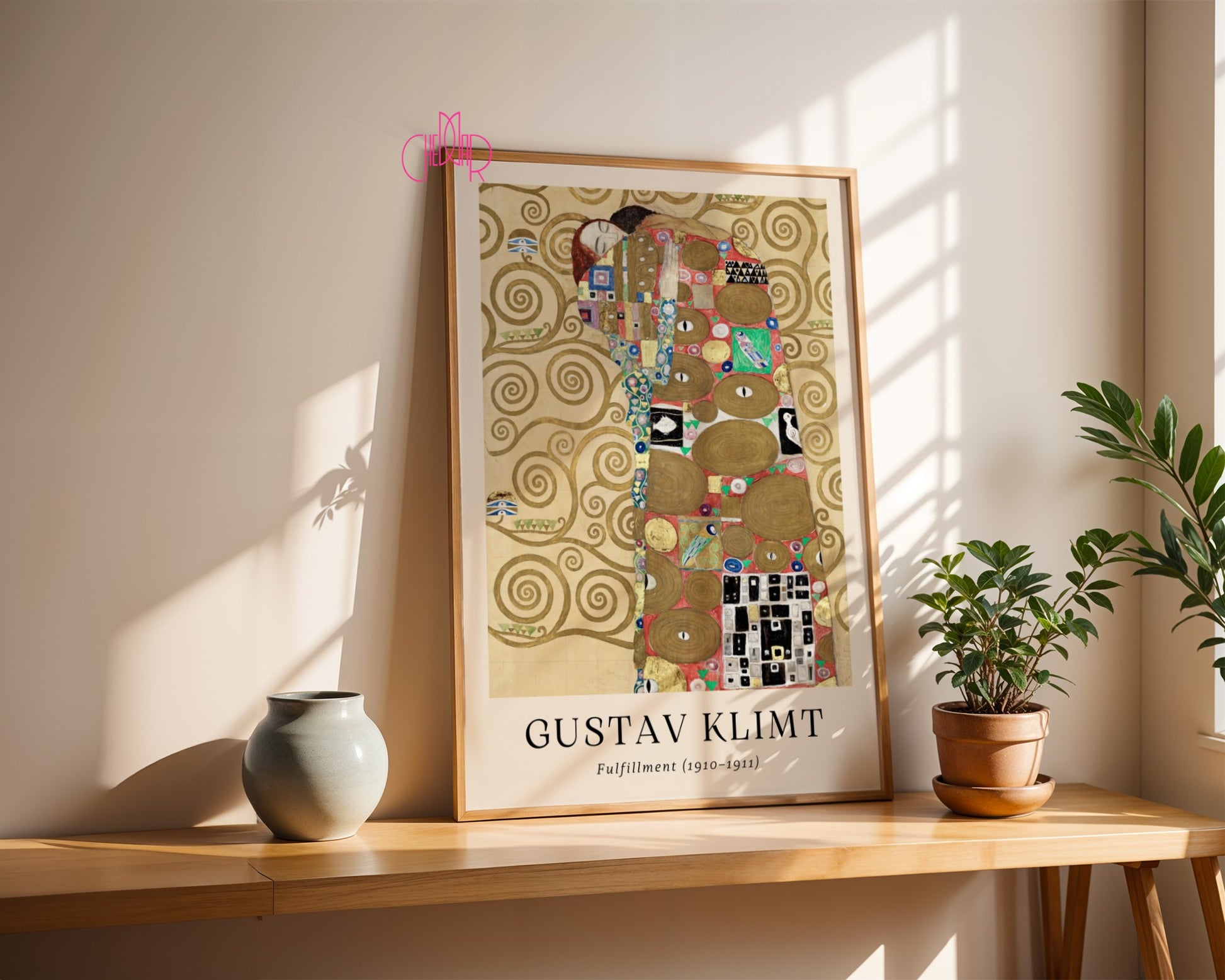 Plakat Gustaw Klimt Fulfillment, spełnienie, sztuka współczesna