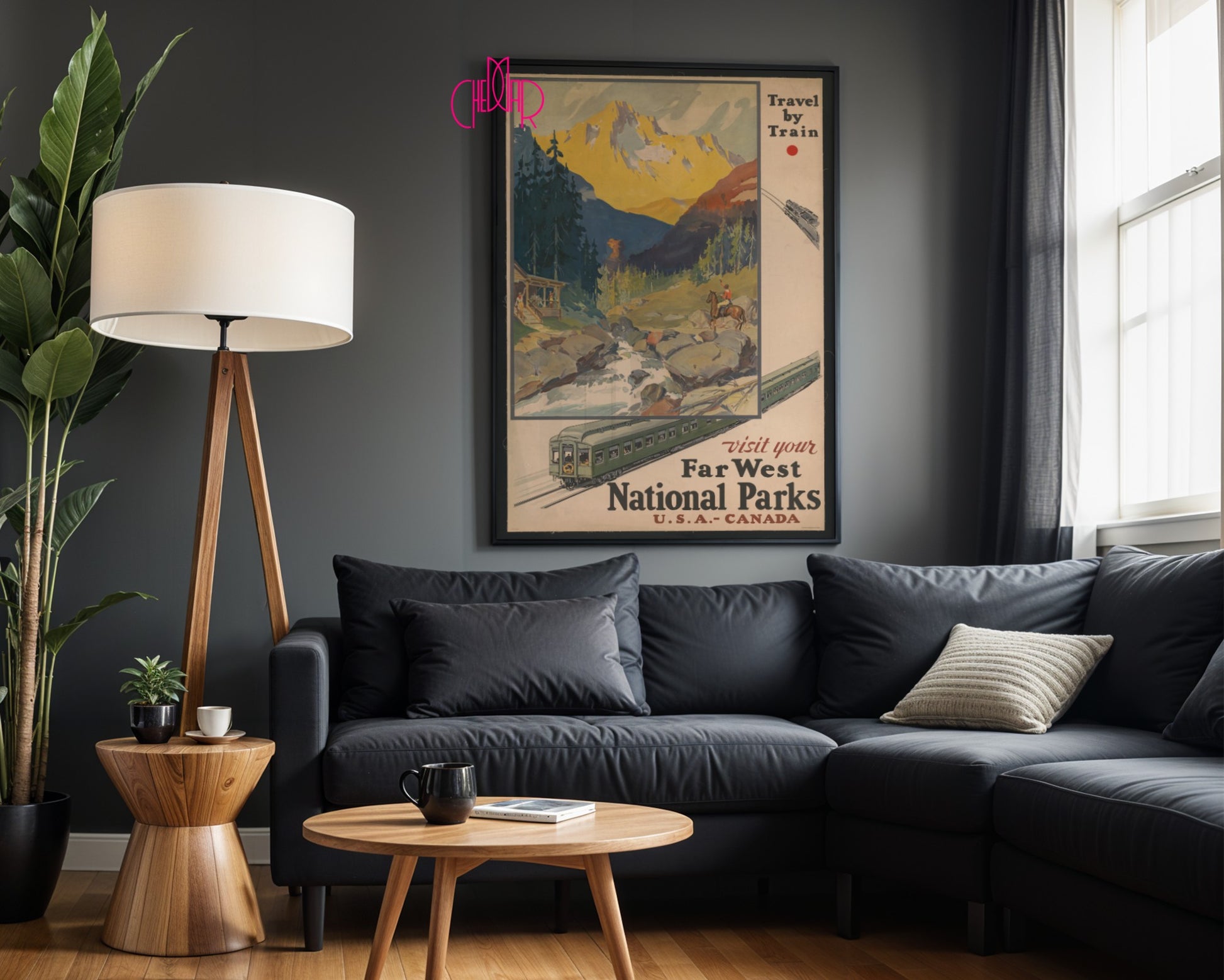 Plakat „Far West National Parks” – USA i Kanada, Vintage