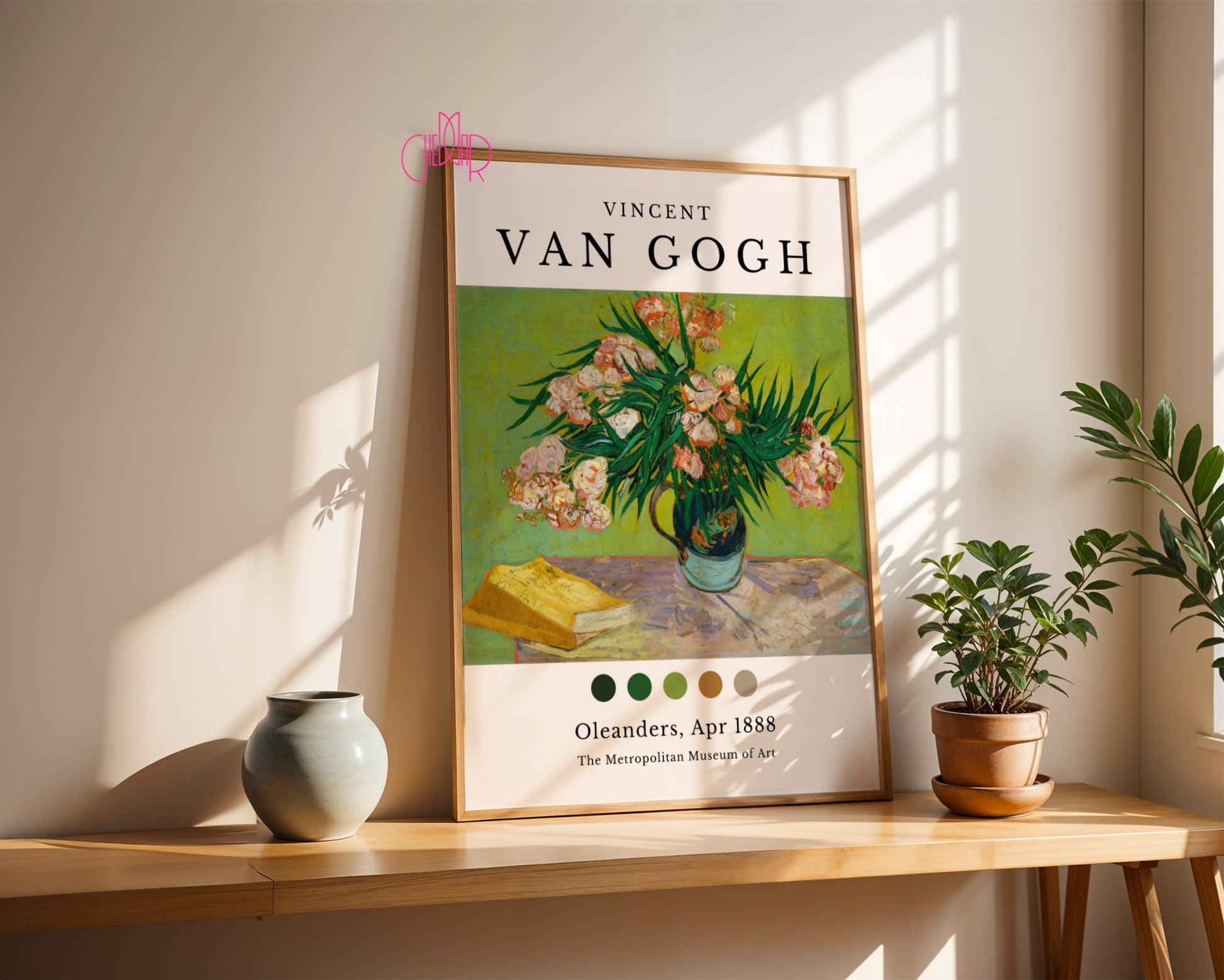 Plakat Vincent Van Gogh Oleanders, kwiecień 1888, muzeum sztuki