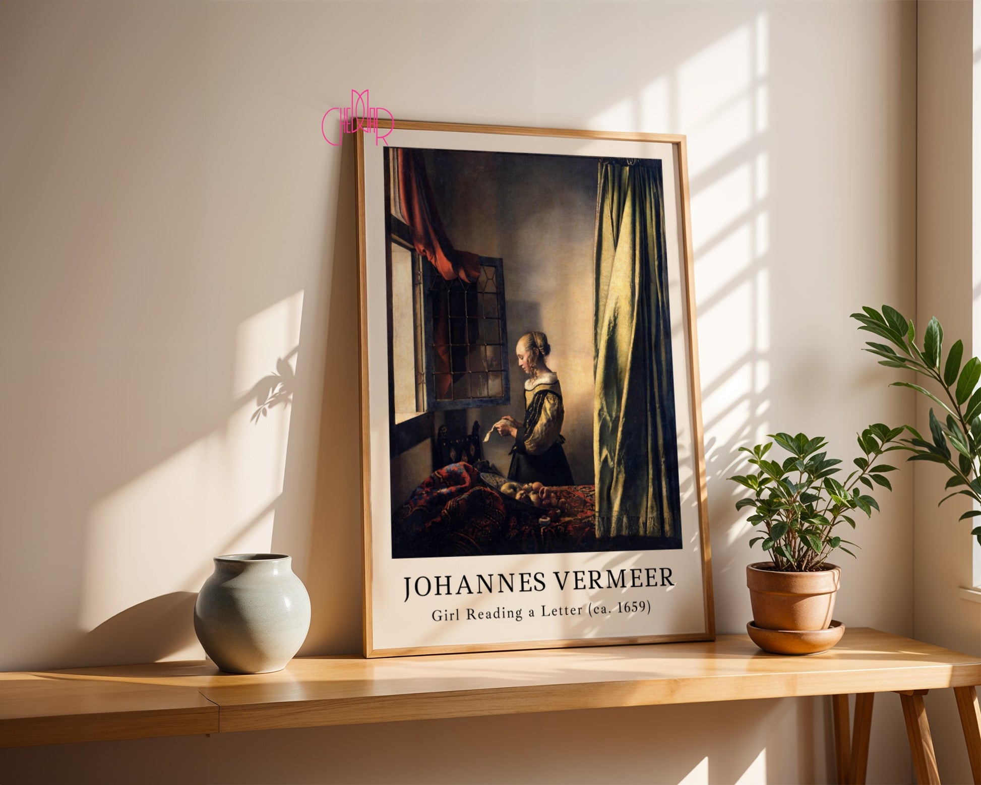 Plakat Johannes Vermeer Dziewczyna czytająca list, Vintage