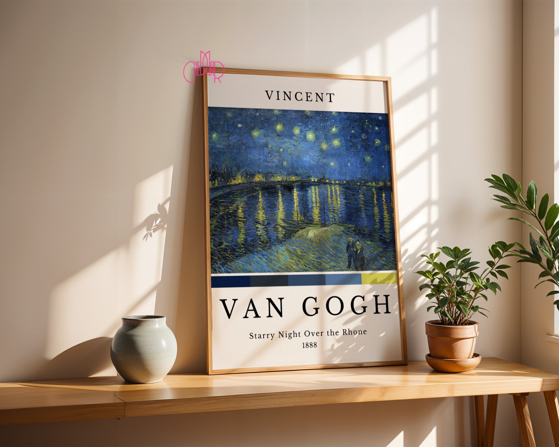 Plakat Vincent Van Gogh Starry Night over the Rhone 1888, Sztuka,