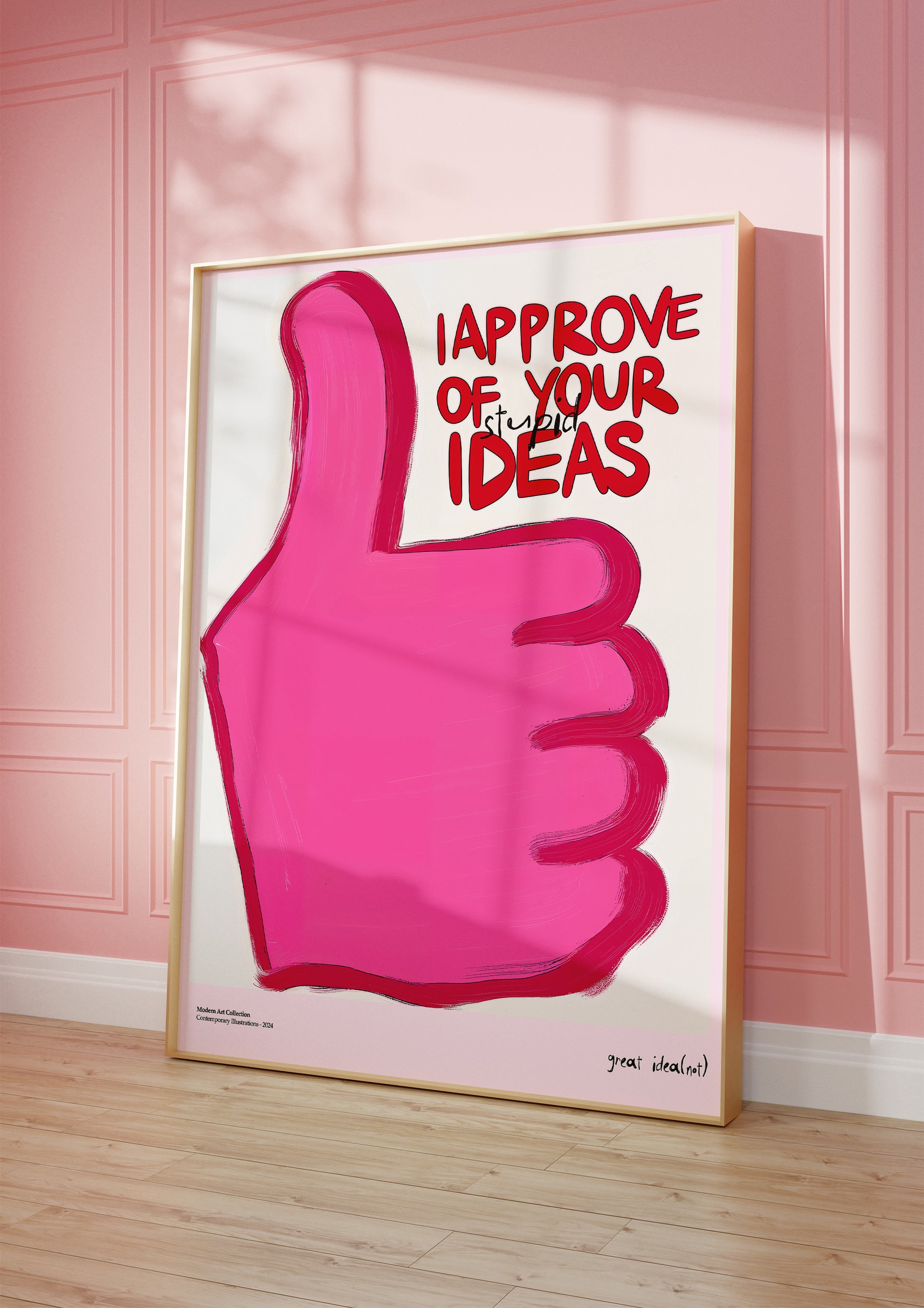 Plakat „I Approve” – Ironiczna Pochwała Twoich Najbardziej Szalonych Pomysłów!