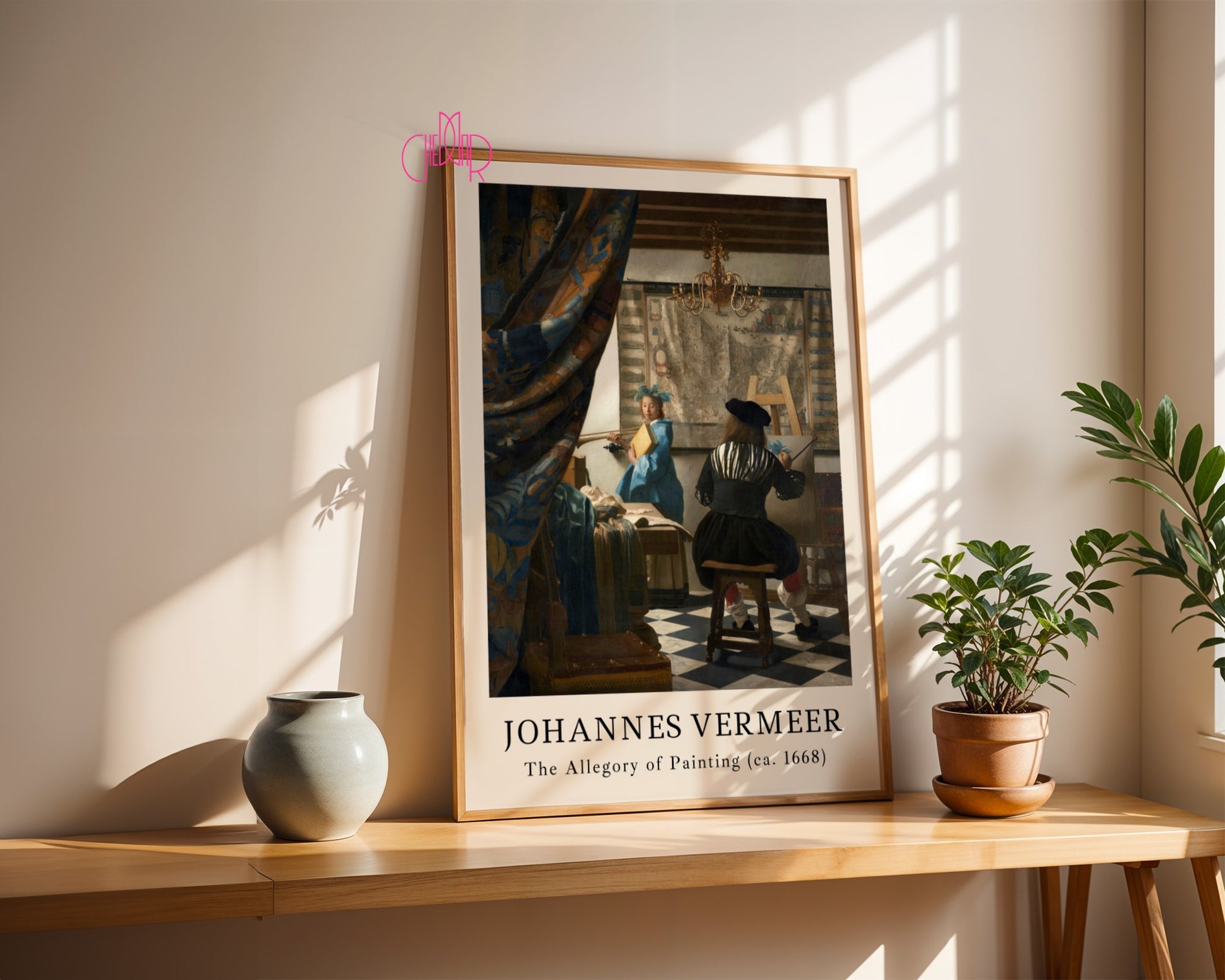 Plakat Johannes Vermeer Alegoria malarstwa, sztuka, malarstwo Vintage