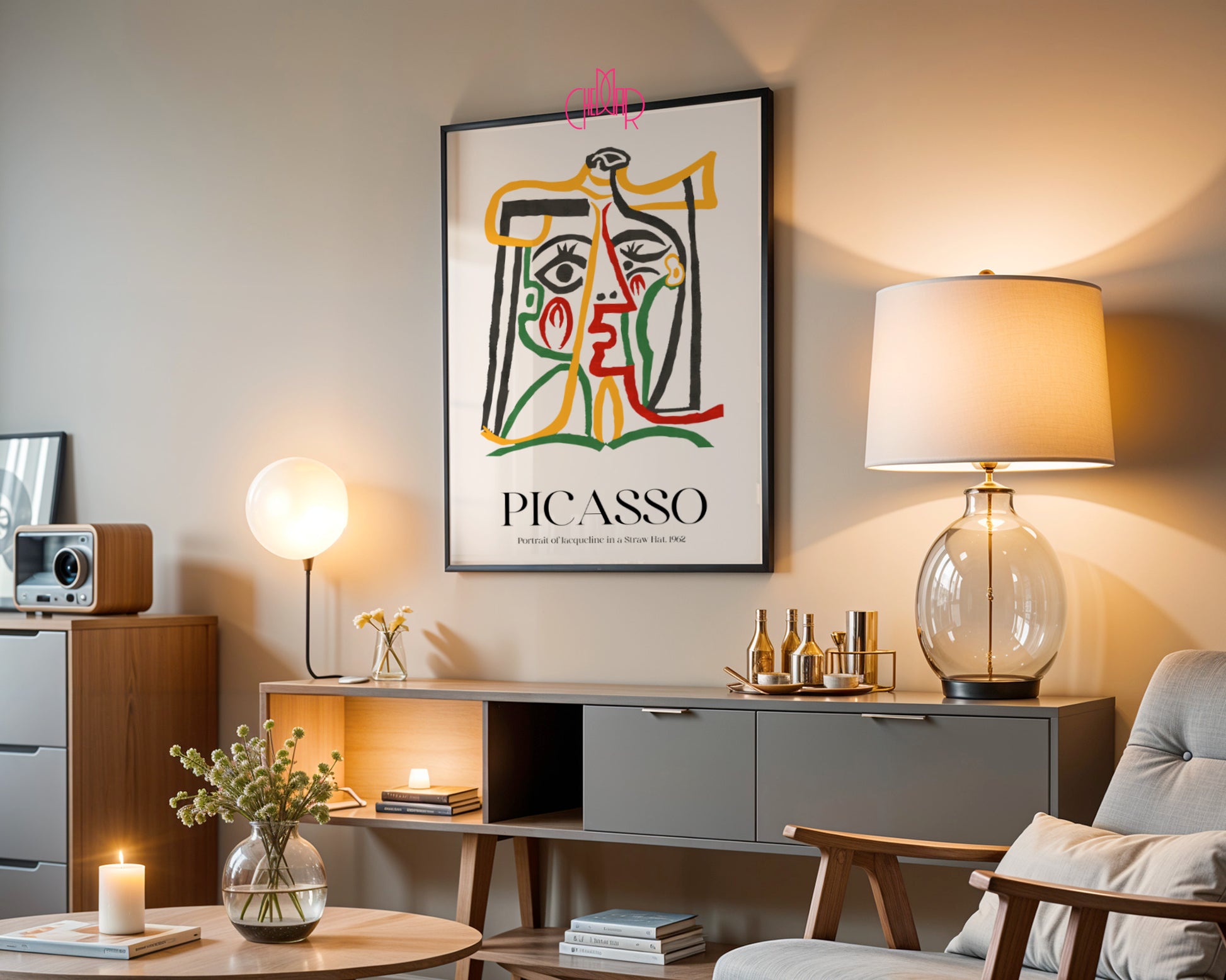 Picasso – Portrait of Jacqueline in a Straw Hat (1962) | Plakat Galeryjny Fauve