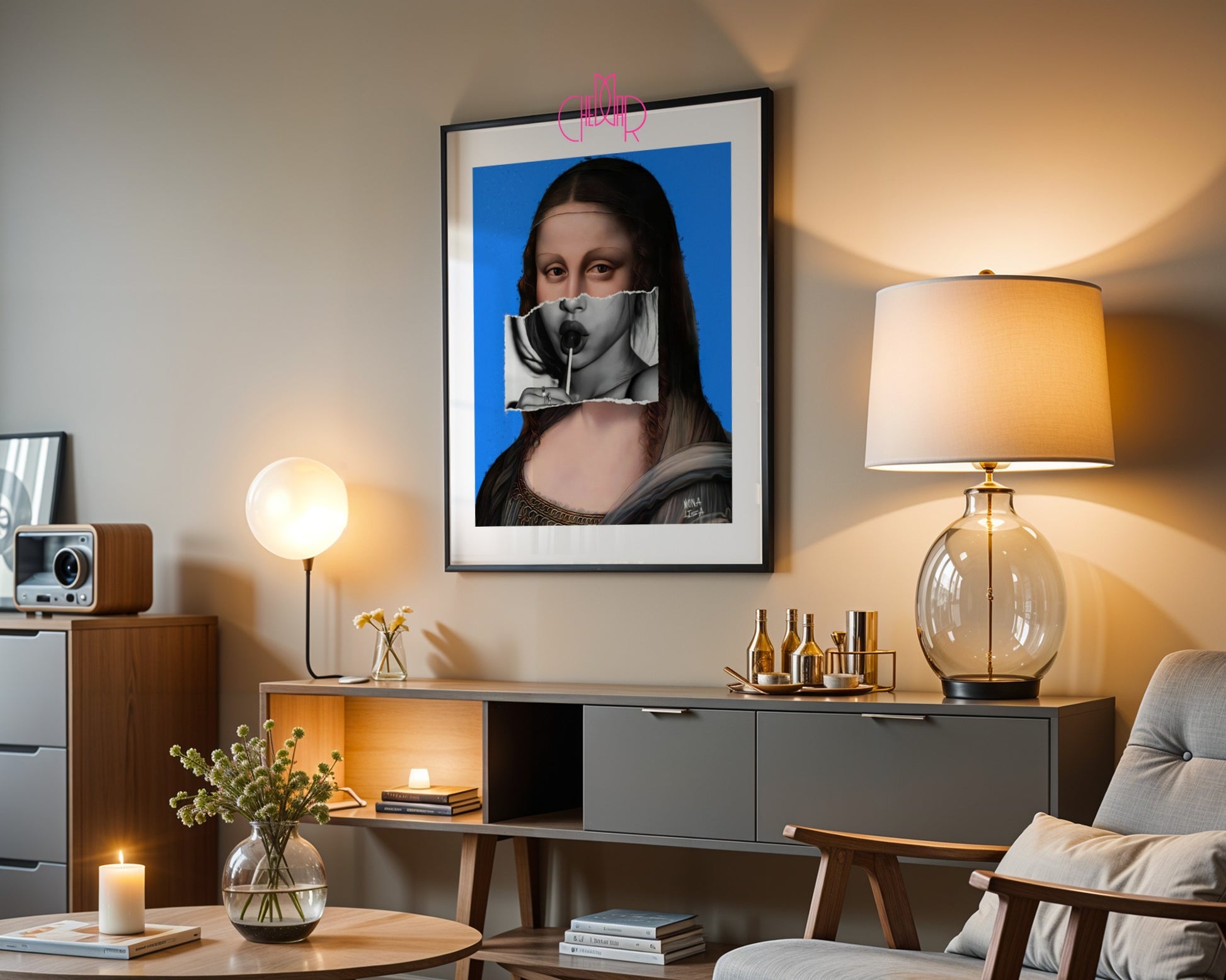 Plakat Awangardowy "Mona Lisa", sztuka współczesna, sztuka awangardowa