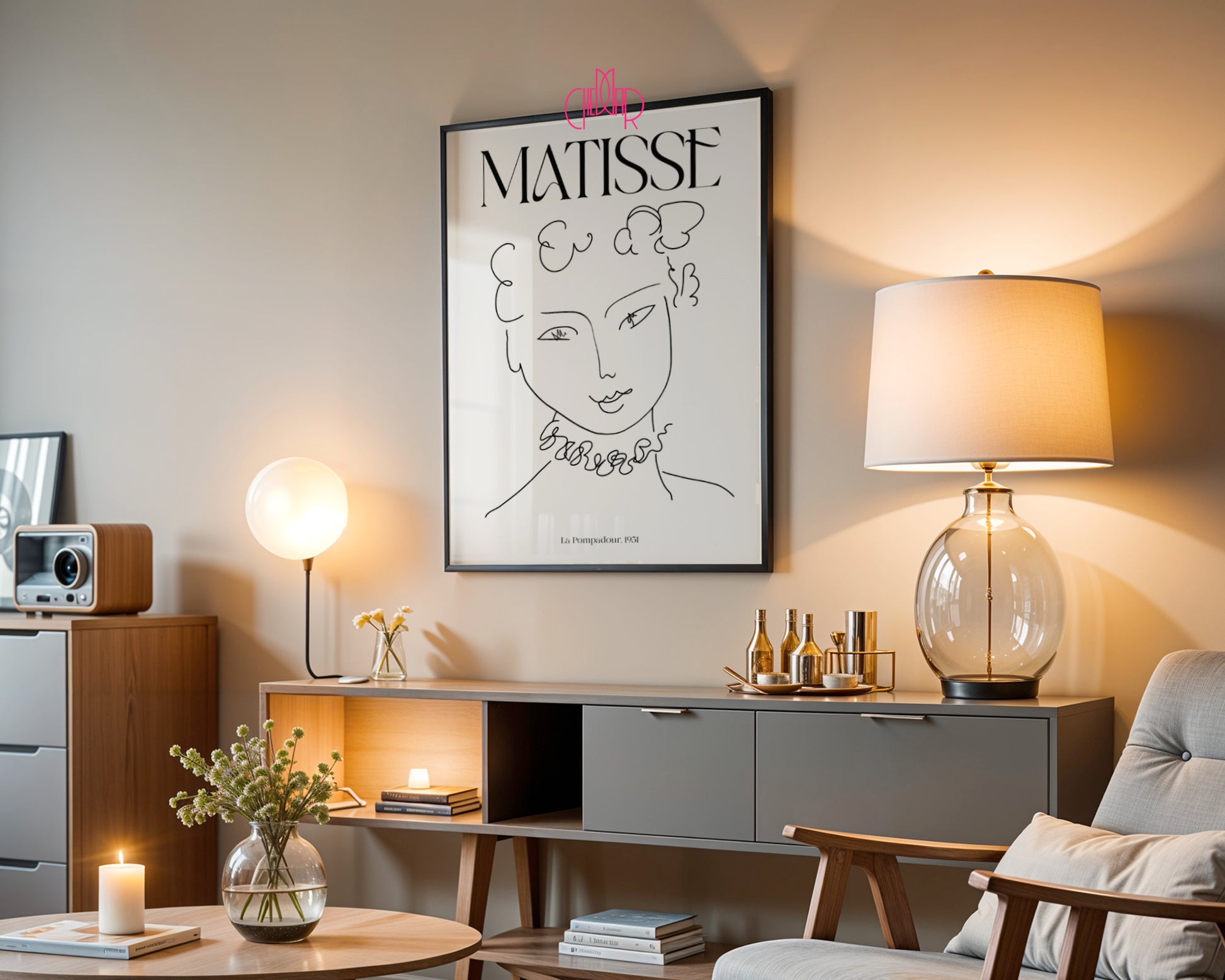Matisse – La Pompadour 1951 | Plakat Galeryjny Line Art