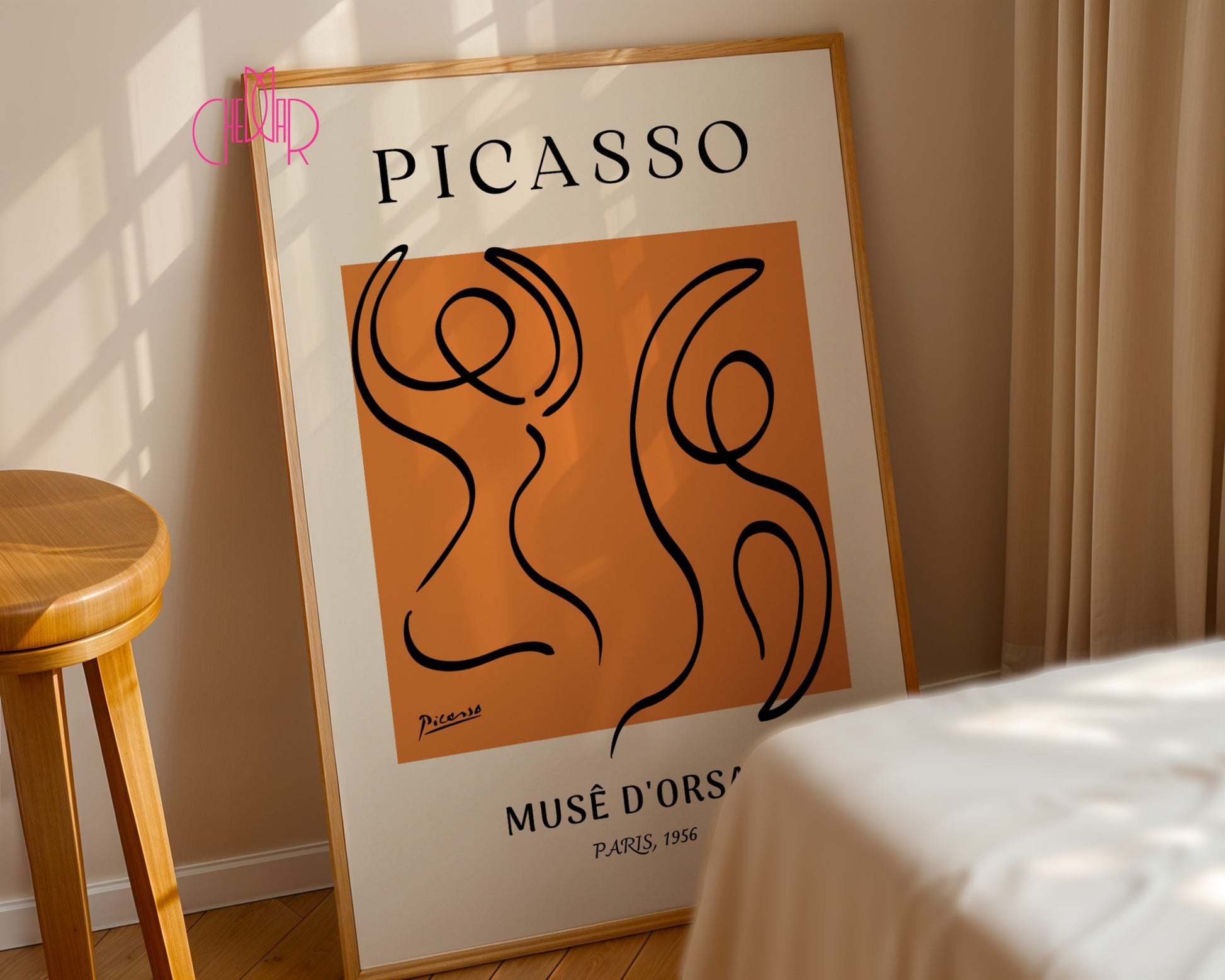 Pablo Picasso – Musée d’Orsay Abstract Figure & Orange Contrast