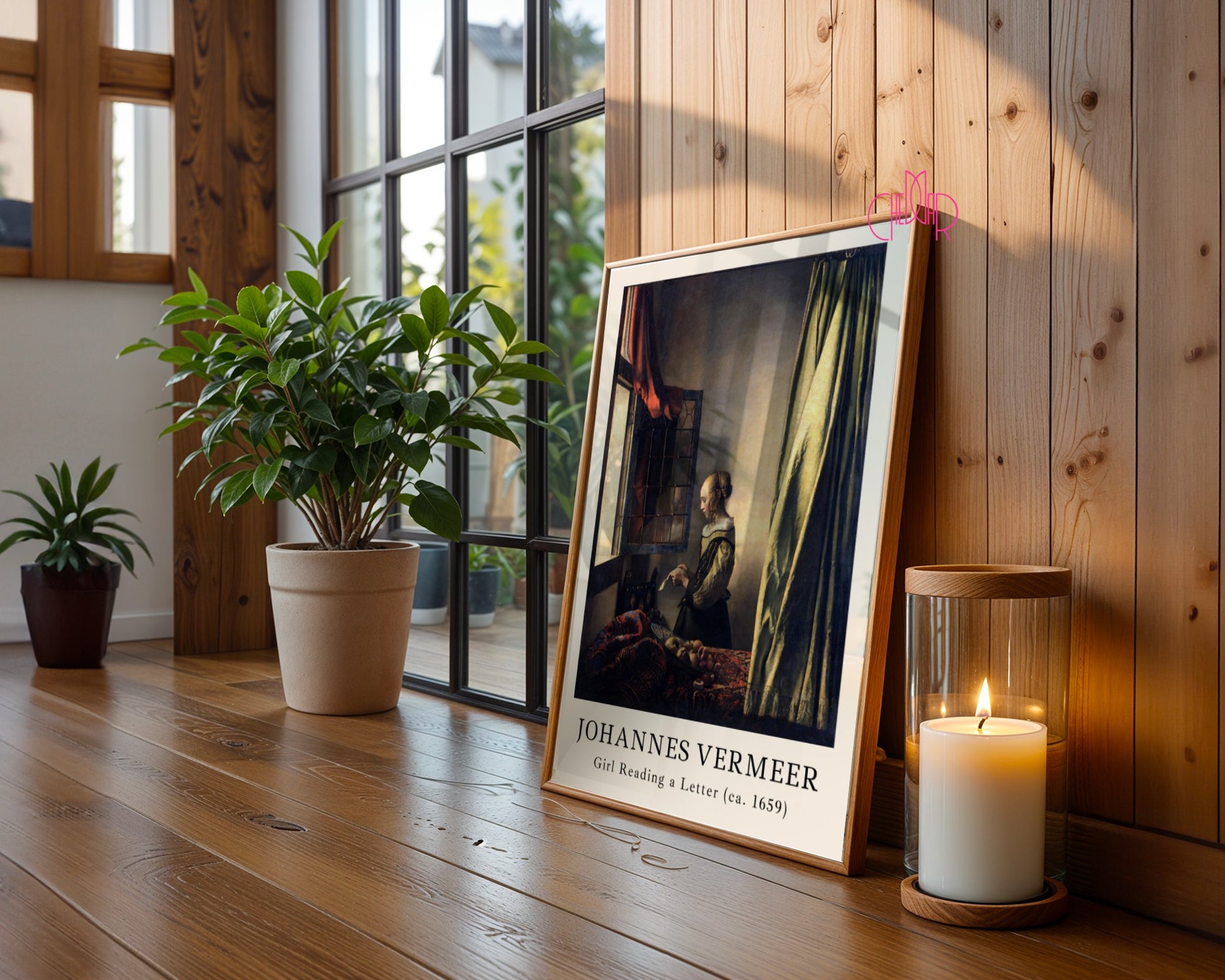 Plakat Johannes Vermeer Dziewczyna czytająca list, Vintage