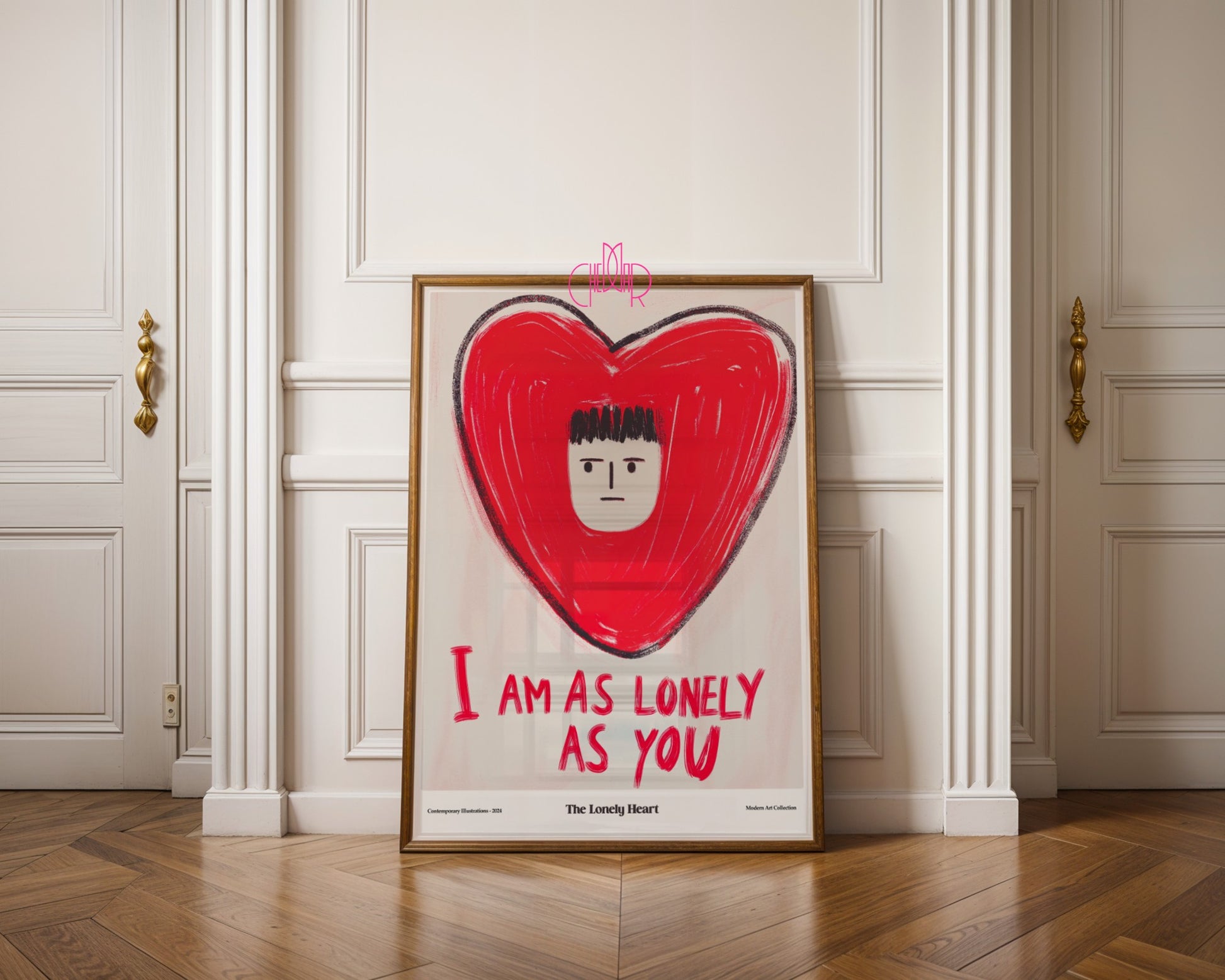 Plakat I Am As Lonely as You, modernizm, sztuka współczesna