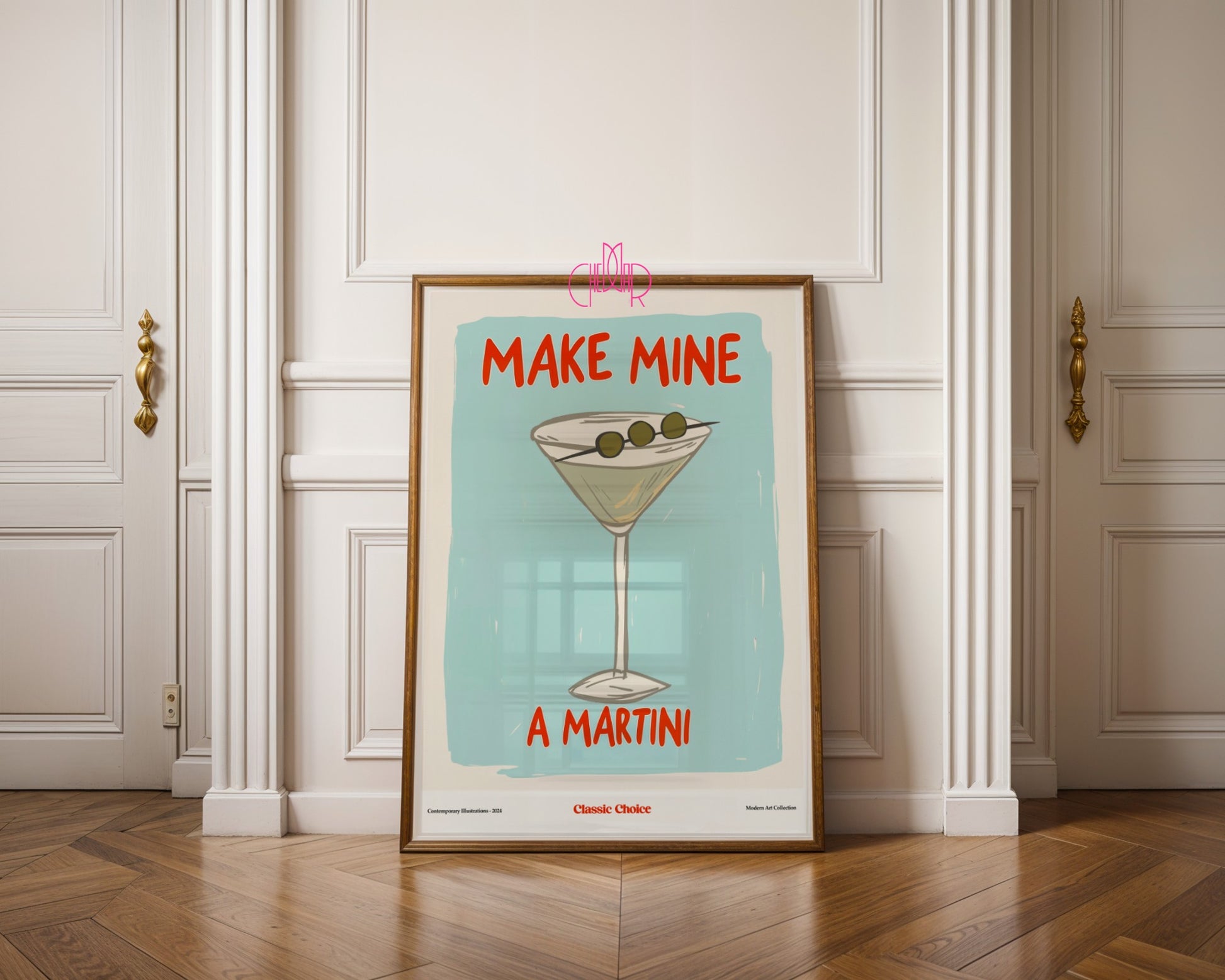 Plakat Make Mine A Martini, Klasyczny wybór, modernizm, współczesność