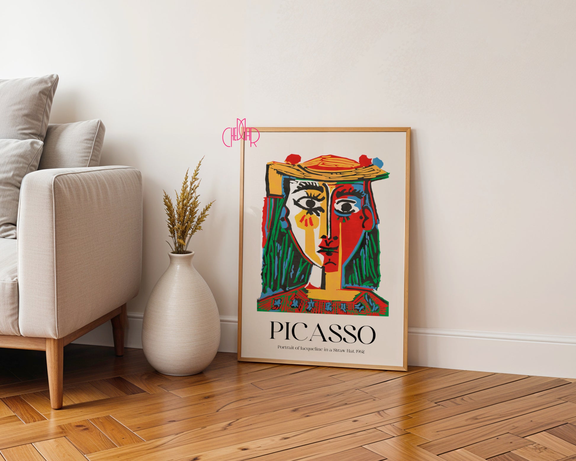 Picasso – Portrait of Jacqueline in a Straw Hat (1962) | Plakat Galeryjny Fauve