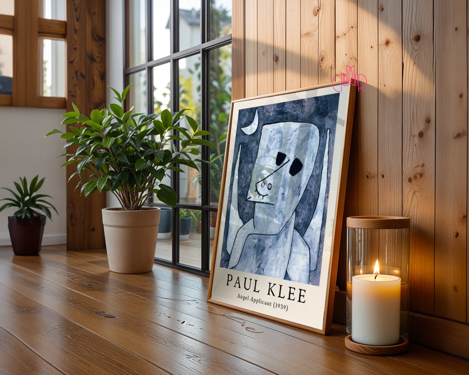 Plakat Paul Klee Angel Applicant 1939, kubizm, abstrakcja, sztuka,