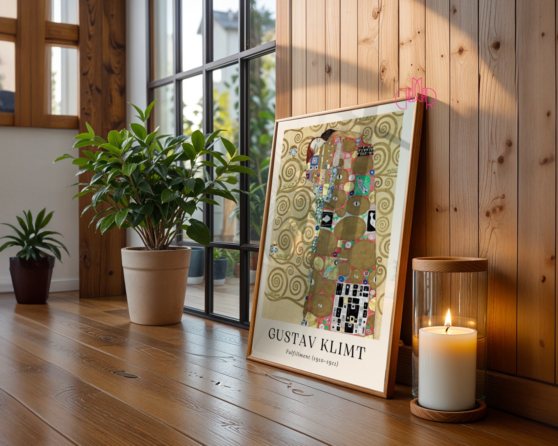 Plakat Gustaw Klimt Fulfillment, spełnienie, sztuka współczesna