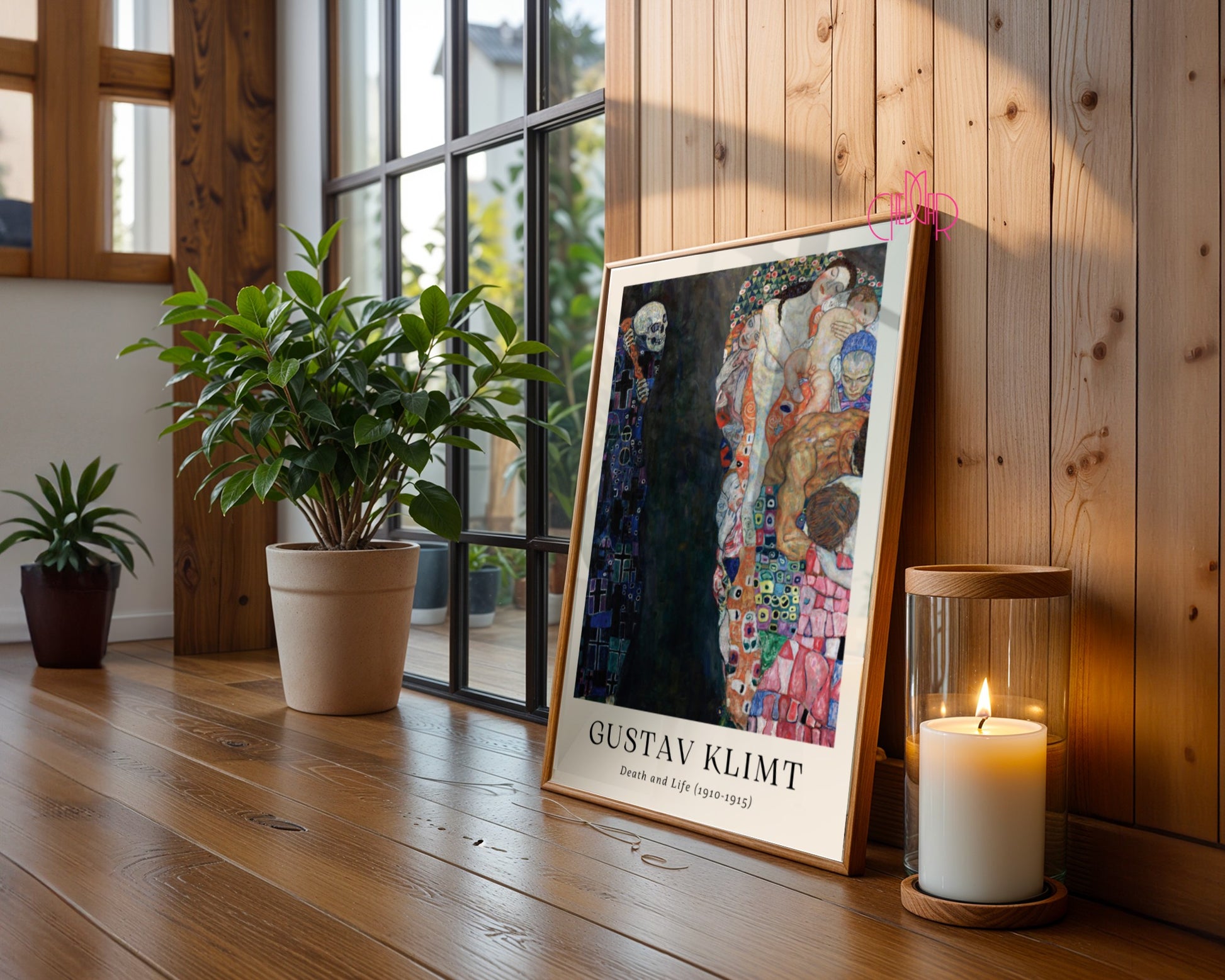 Plakat Gustaw Klimt śmierć i życie, sztuka współczesna