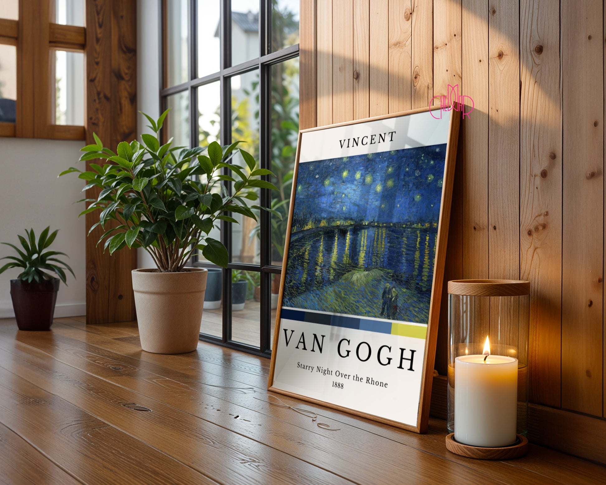 Plakat Vincent Van Gogh Starry Night over the Rhone 1888, Sztuka,