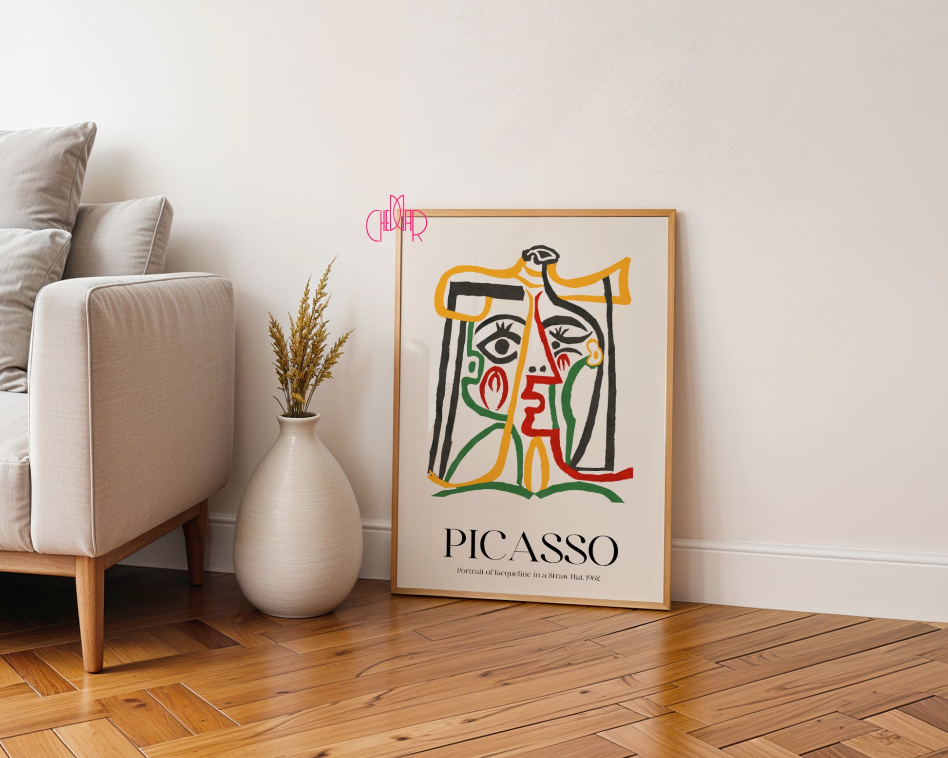 Picasso – Portrait of Jacqueline in a Straw Hat (1962) | Plakat Galeryjny Fauve