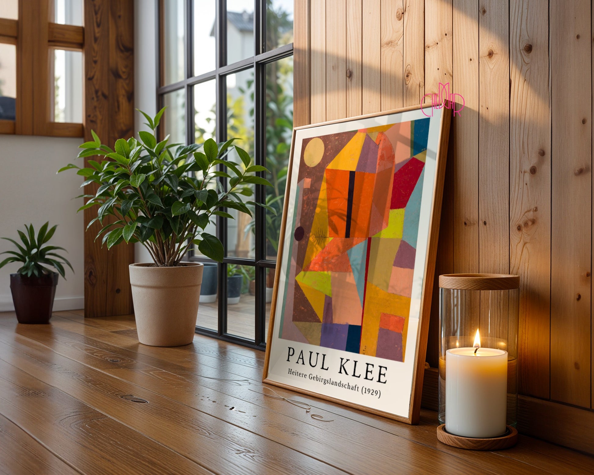 Plakat Paul Klee Heitere Gebirgslandschaft 1929, kubizm, abstrakcja